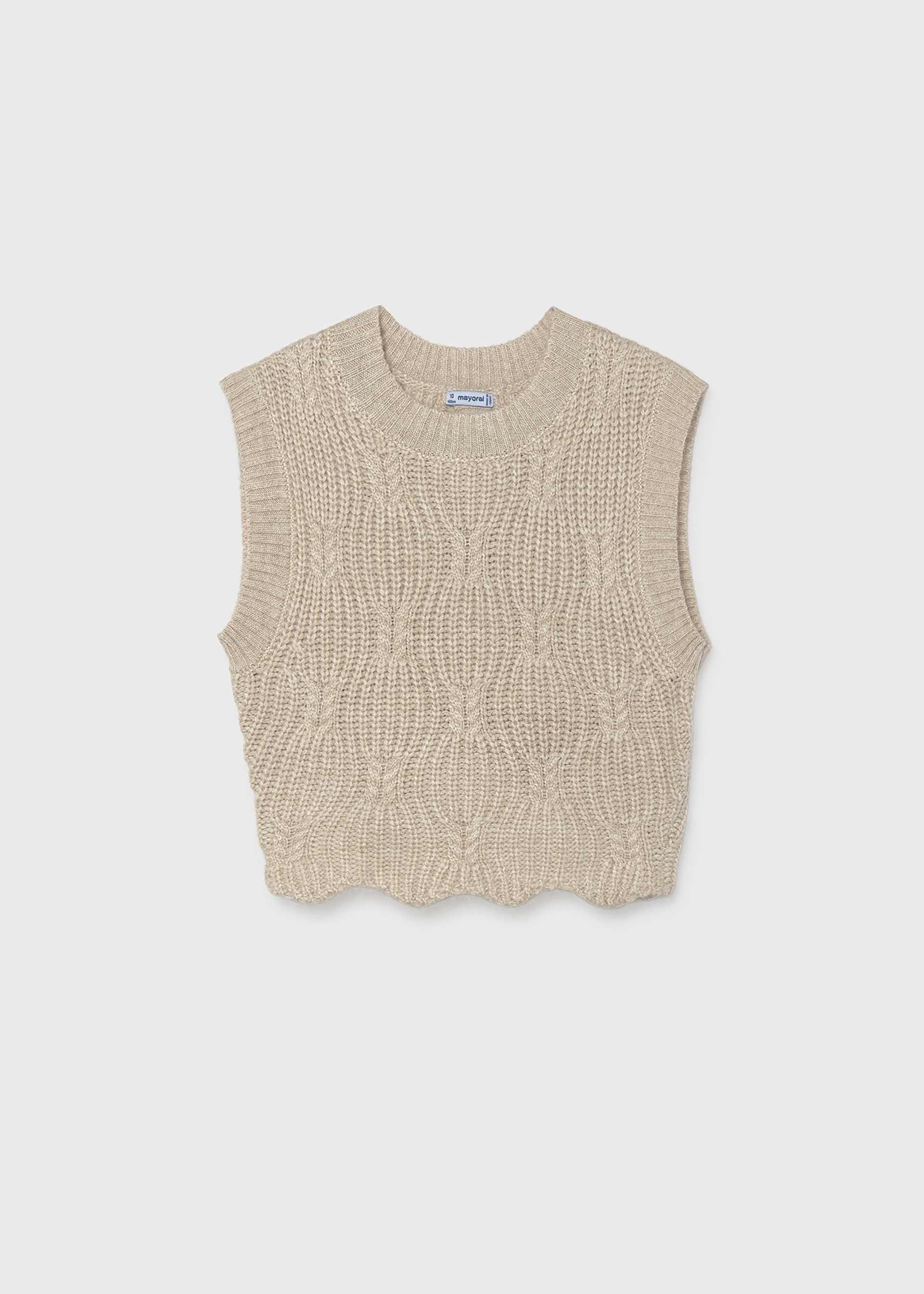 Girls' knitted waistcoat