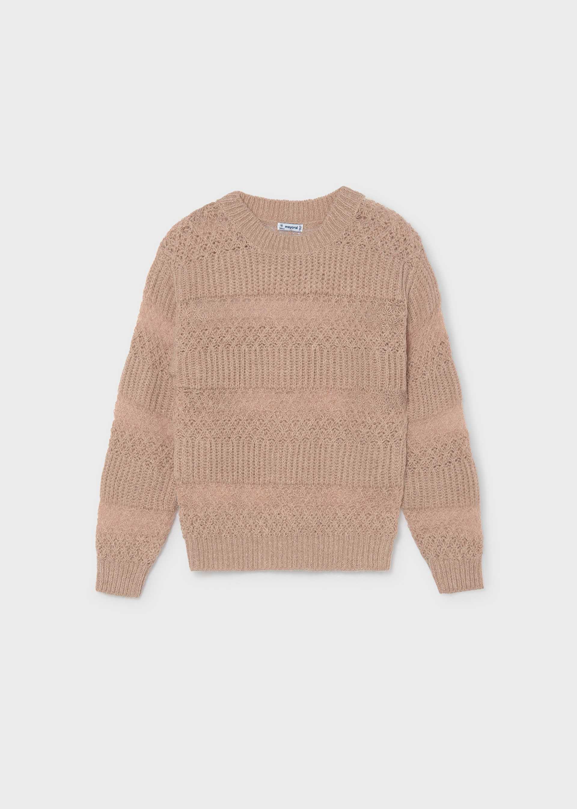 Sweter ażurowy dla dziewczynki