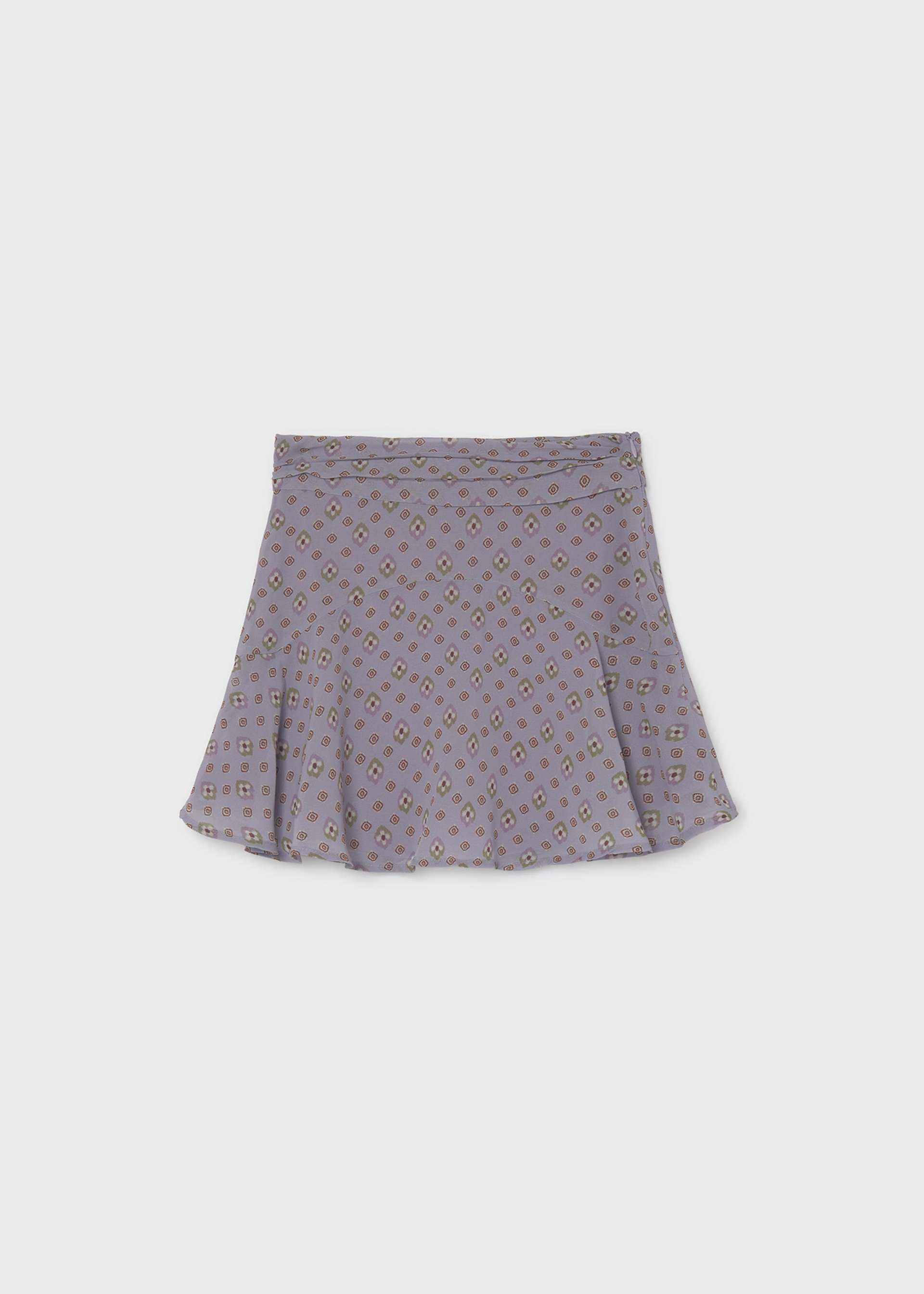Girls' printed chiffon skirt