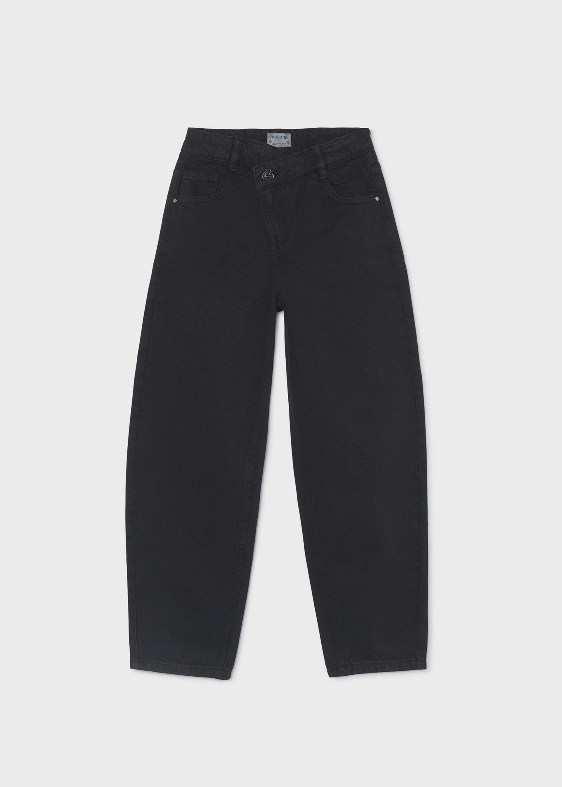 Pantalon en sergé barrel fit fille