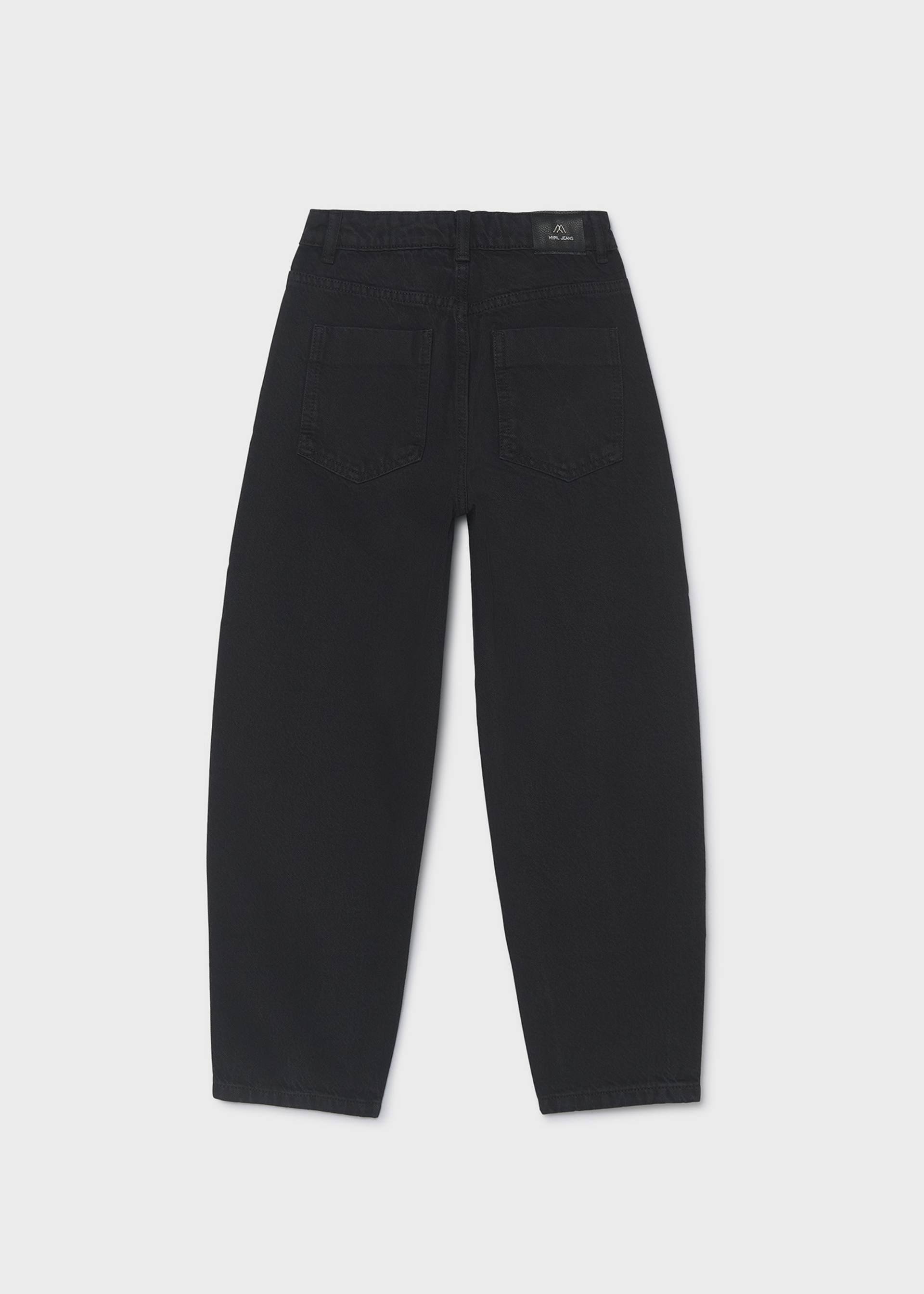 Girls' barrel-fit twill trousers