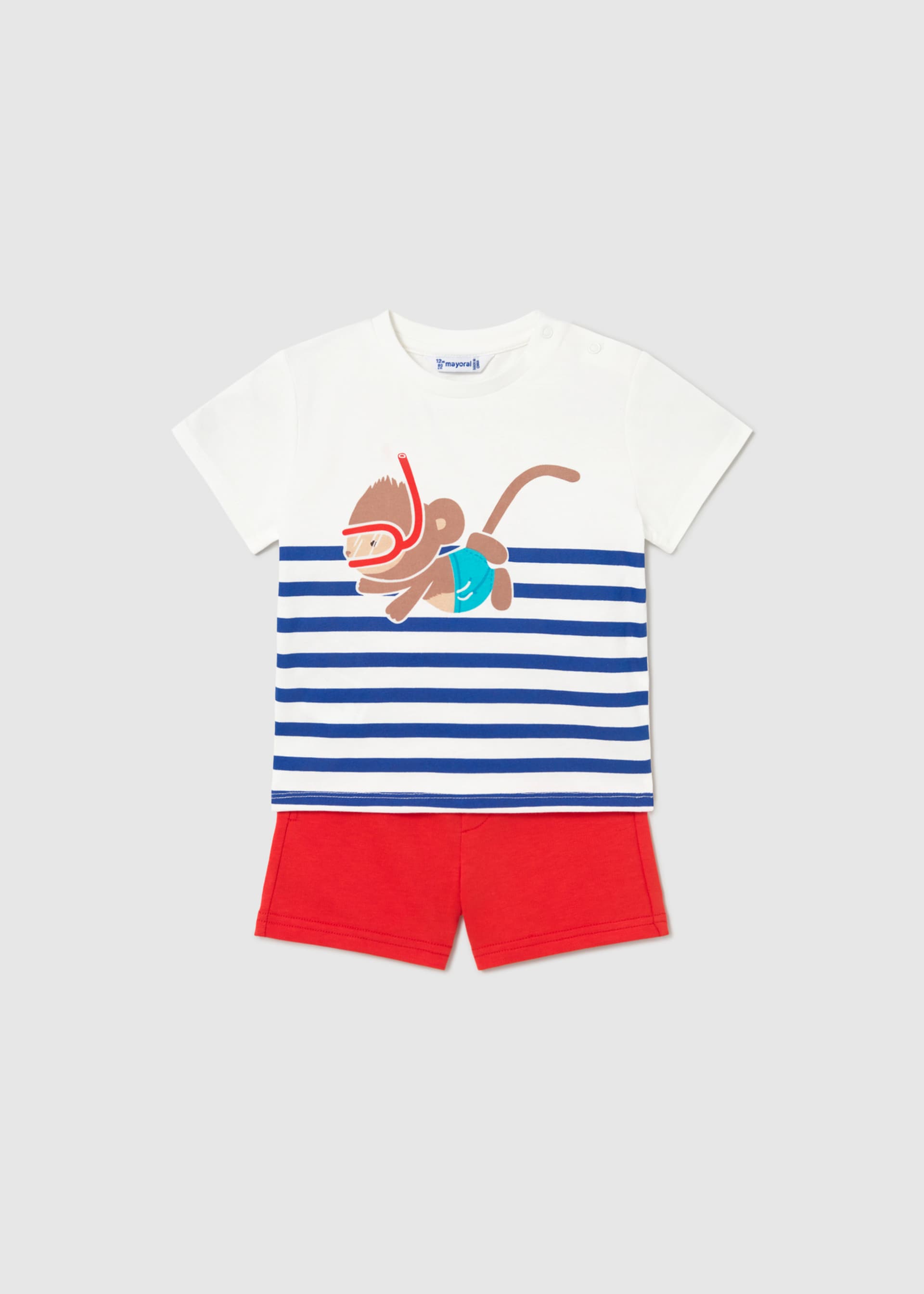 Conjunto de malha riscas bebé