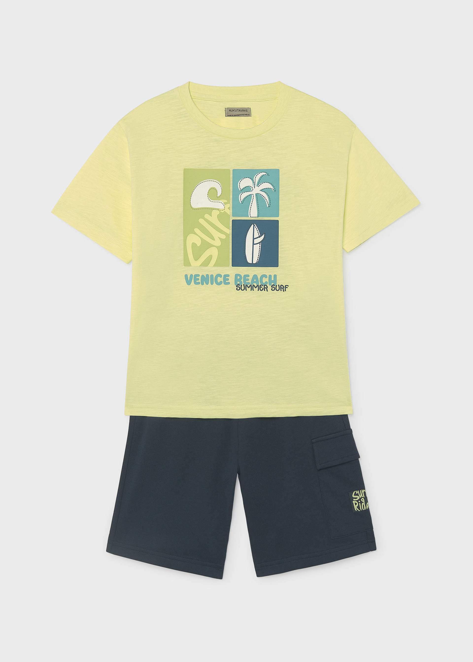 Conjunto camiseta y pantalón surf chico