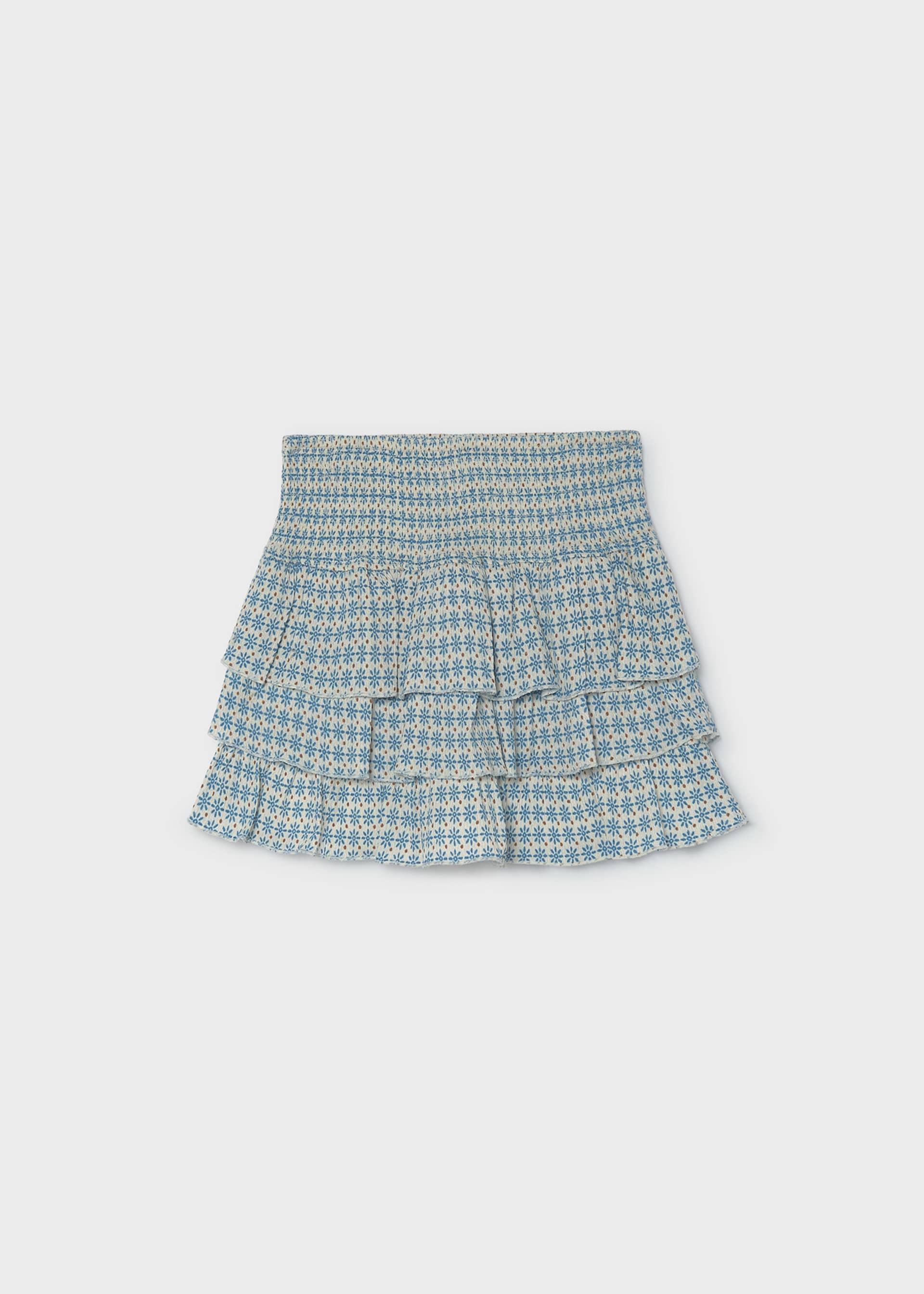 Falda estampada volantes chica