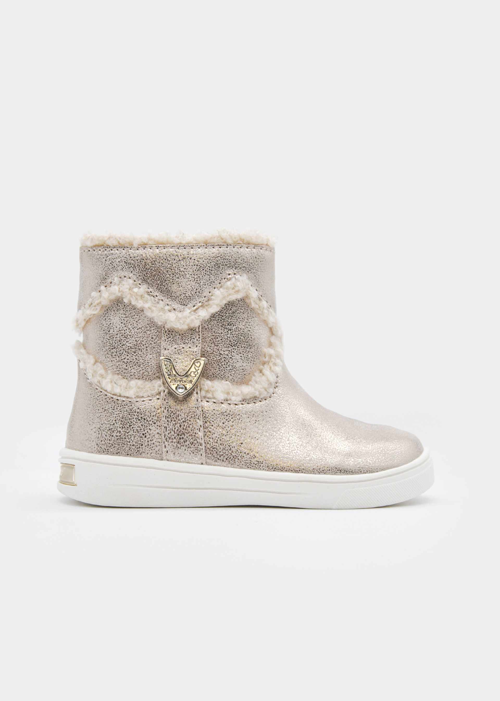 Stiefelette Herz Felldetail Mädchen