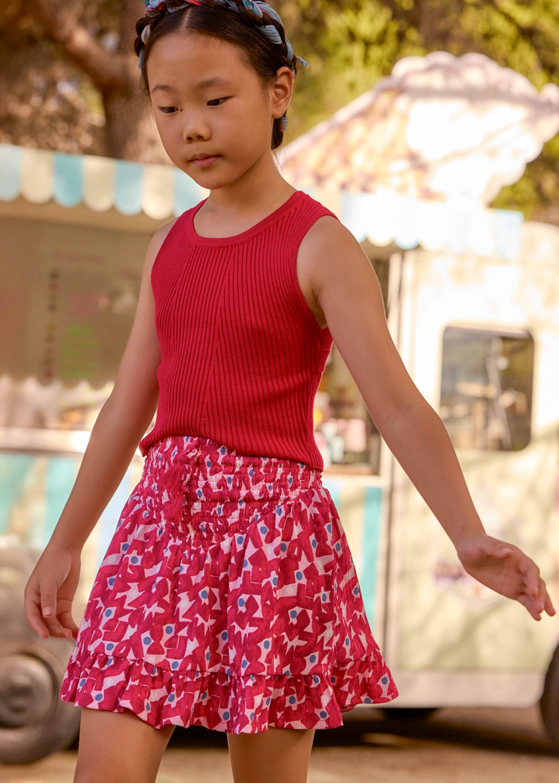Girls' printed skirt