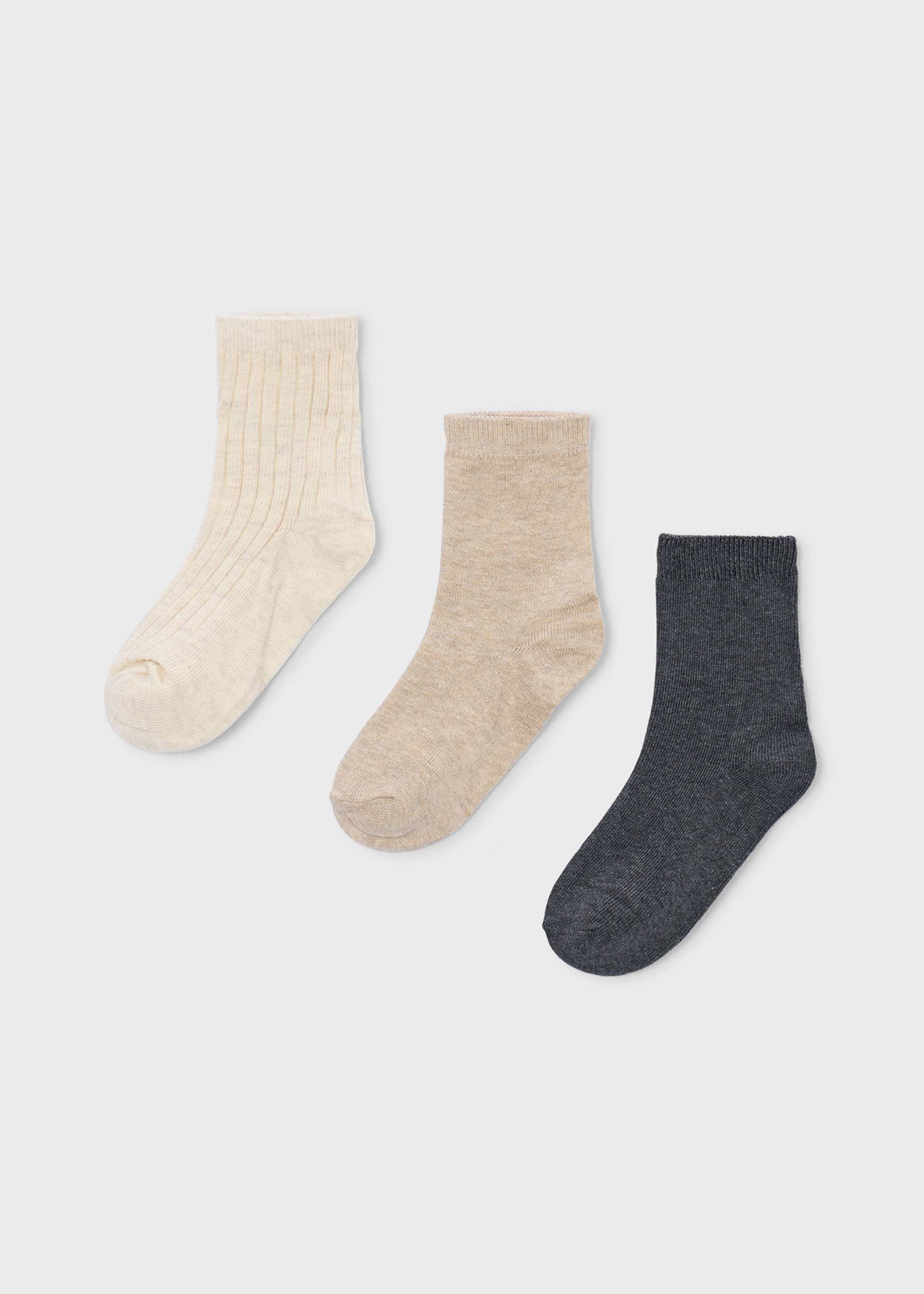 Socken 3er-Set einfarbig Jungen