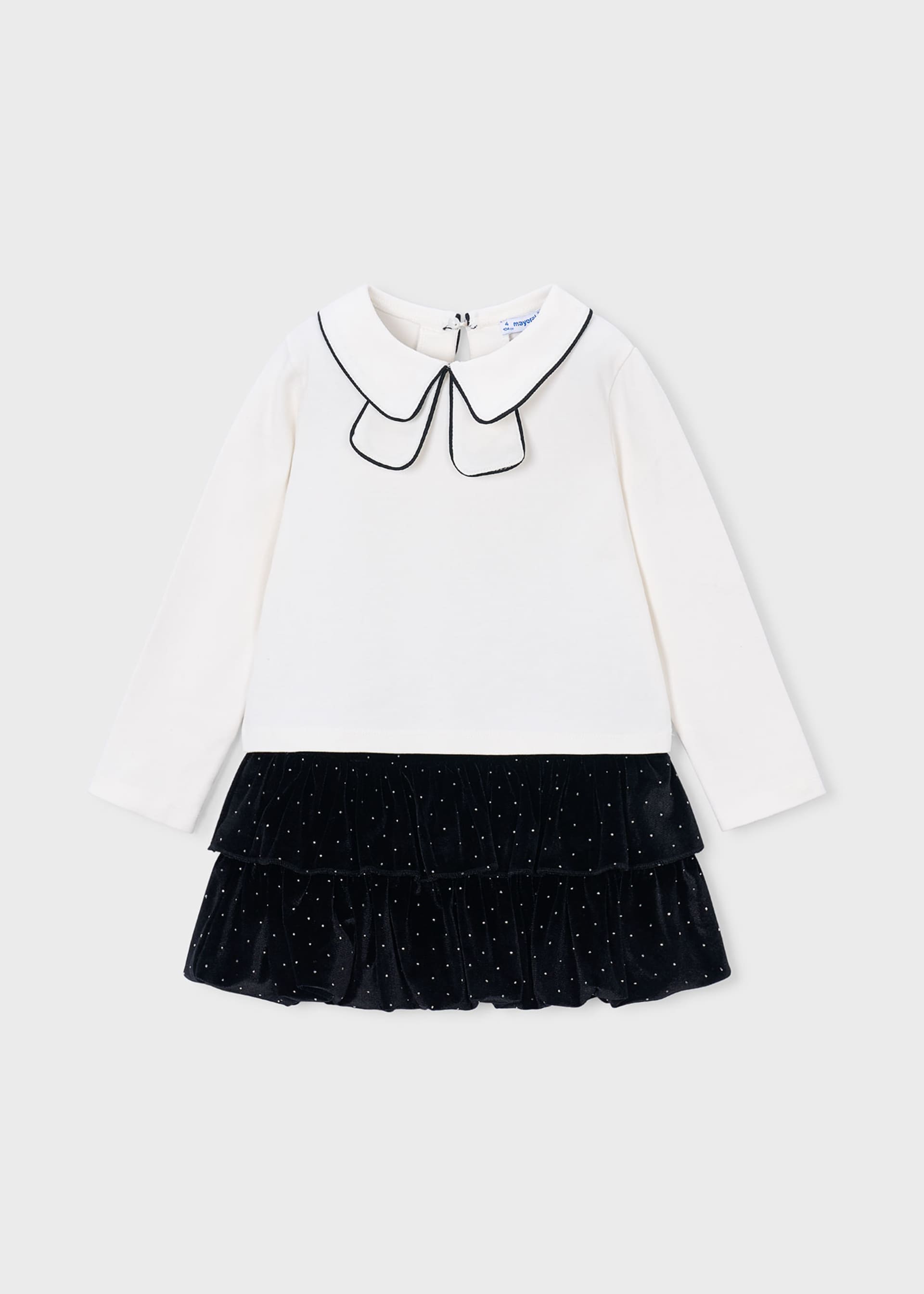 Velvet skirt and T-shirt set for girls