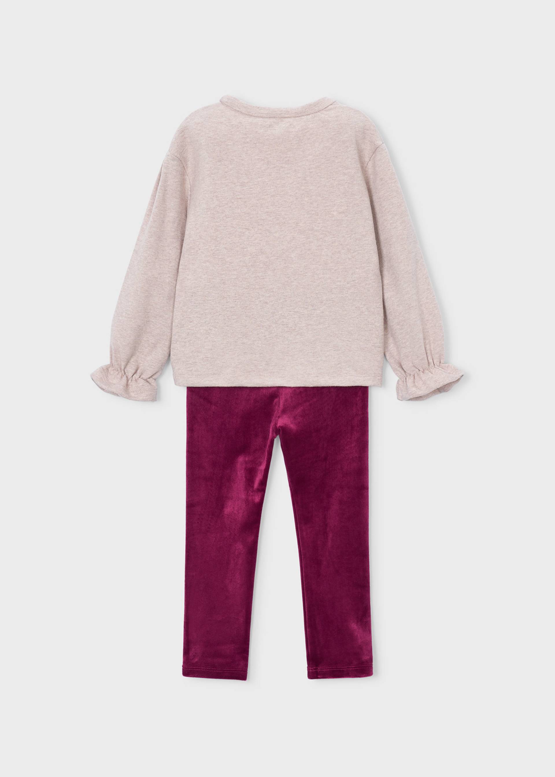 Conjunto legging y sudadera lazos niña