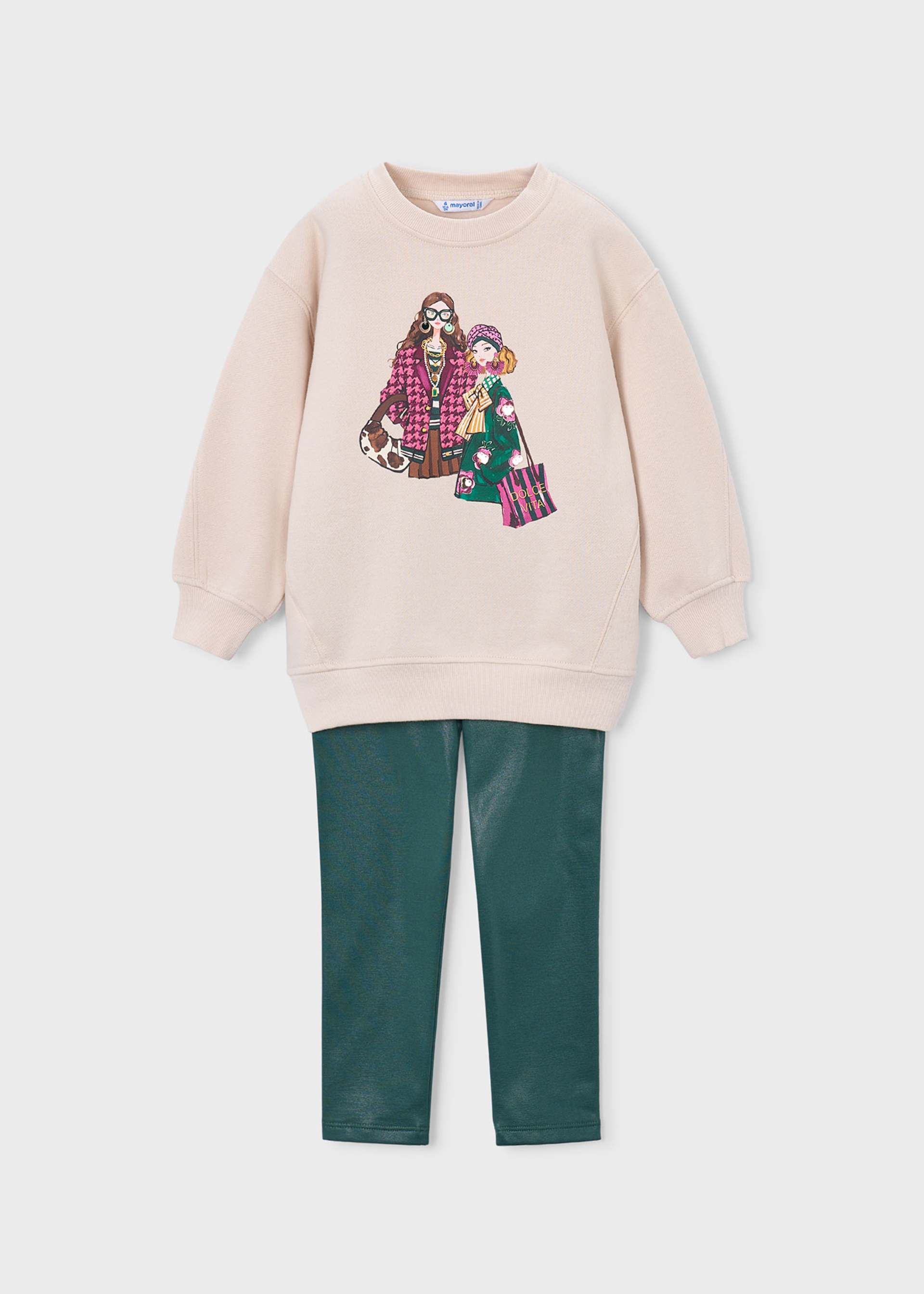 Completo leggings e felpa bambina