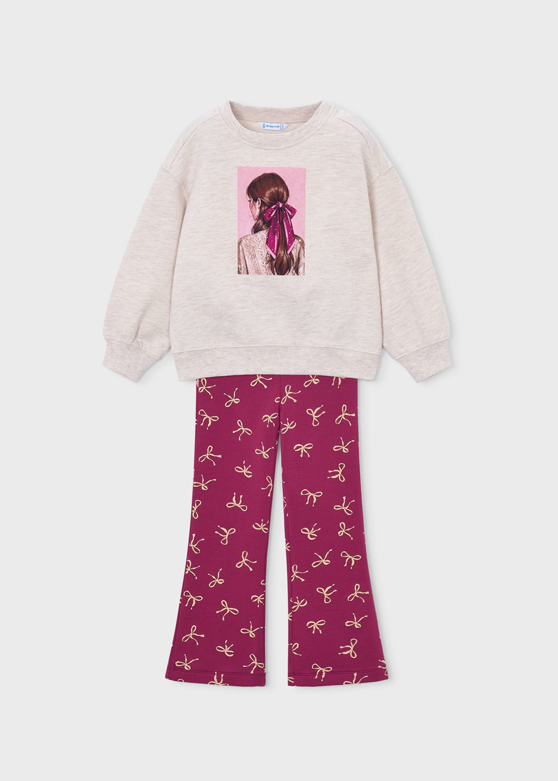Girls' leggings and sweatshirt set