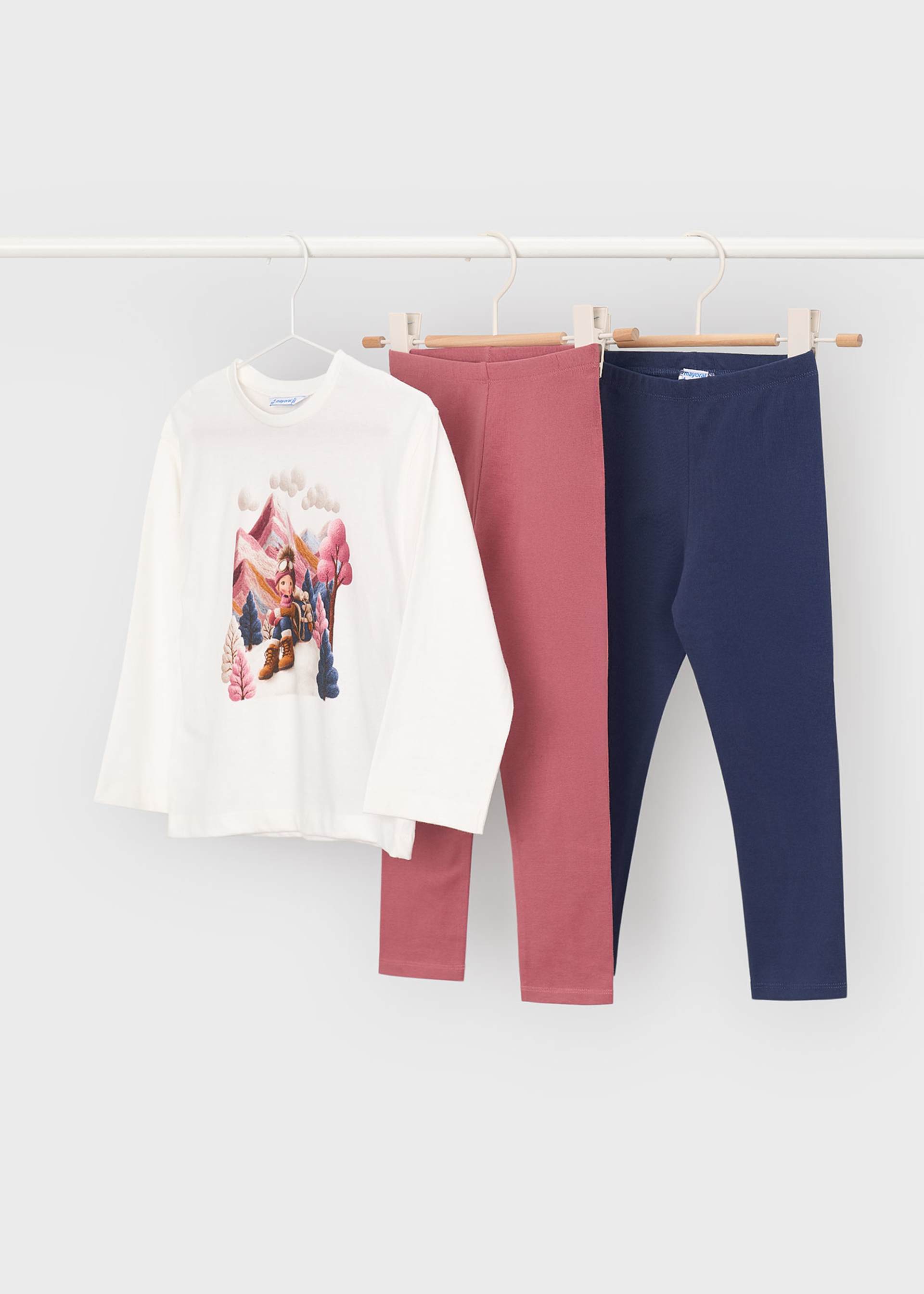 Conjunto leggings 3 peças menina