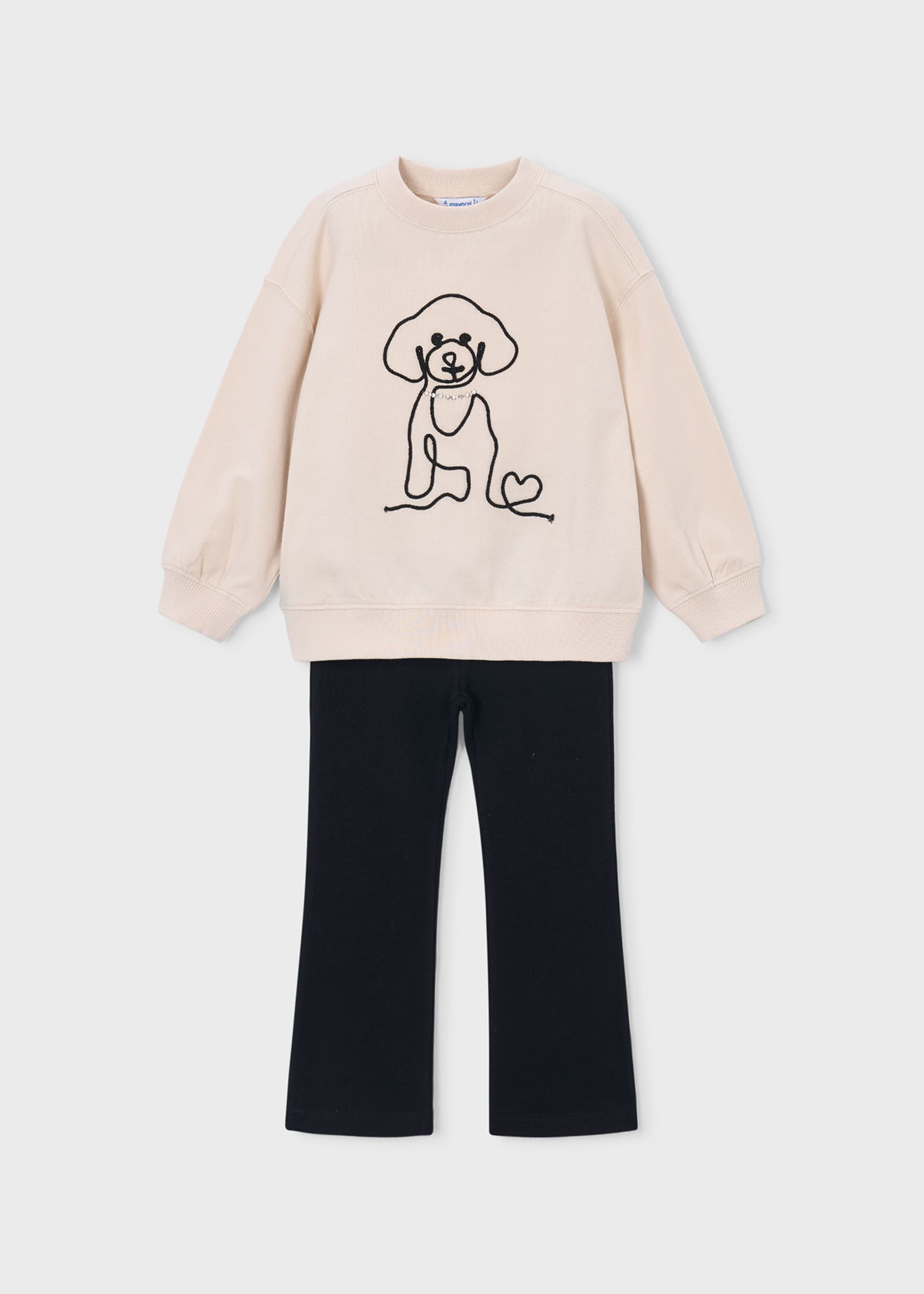 Conjunto leggings e sweat menina