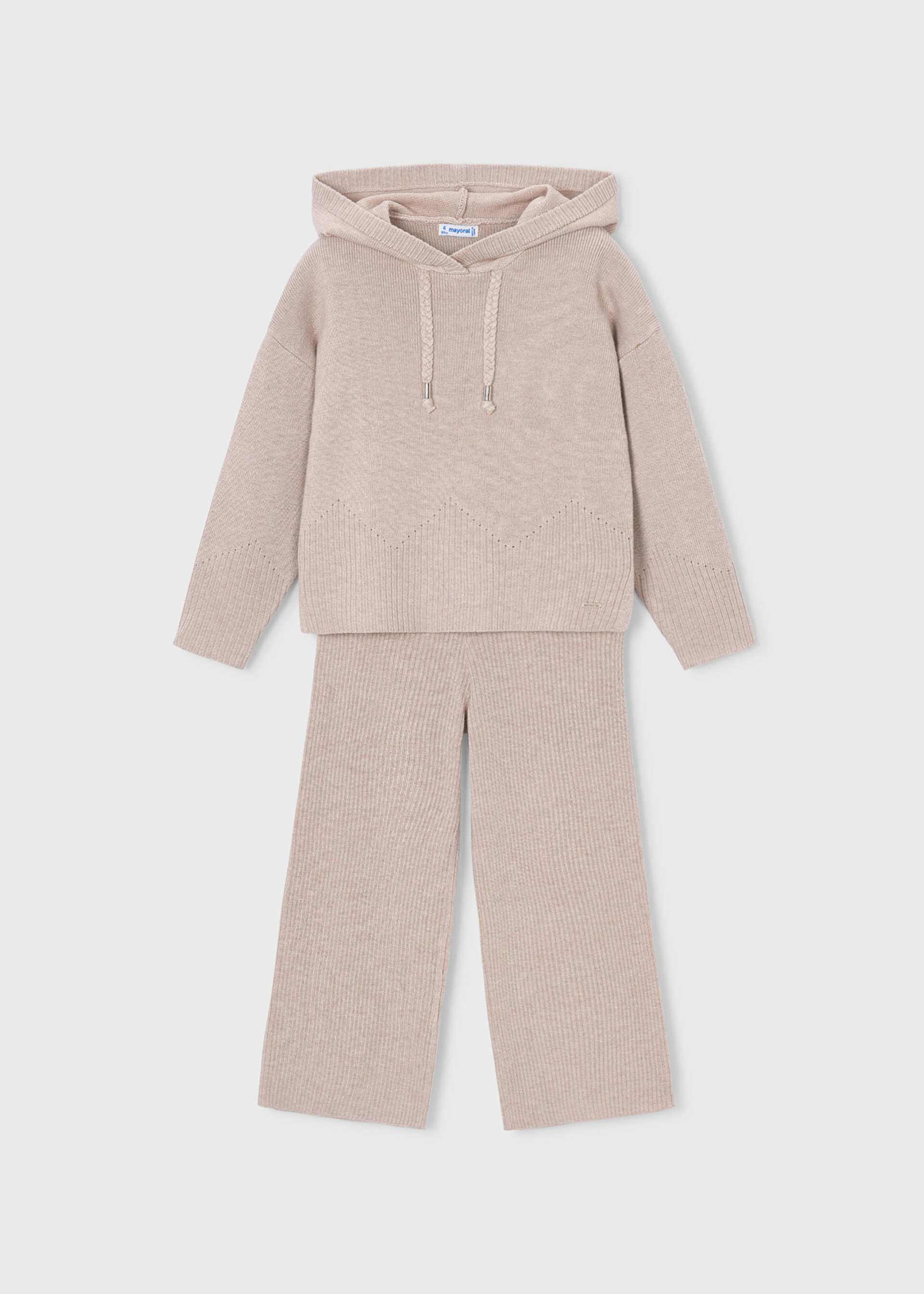 Conjunto pantalón y sudadera capucha niña