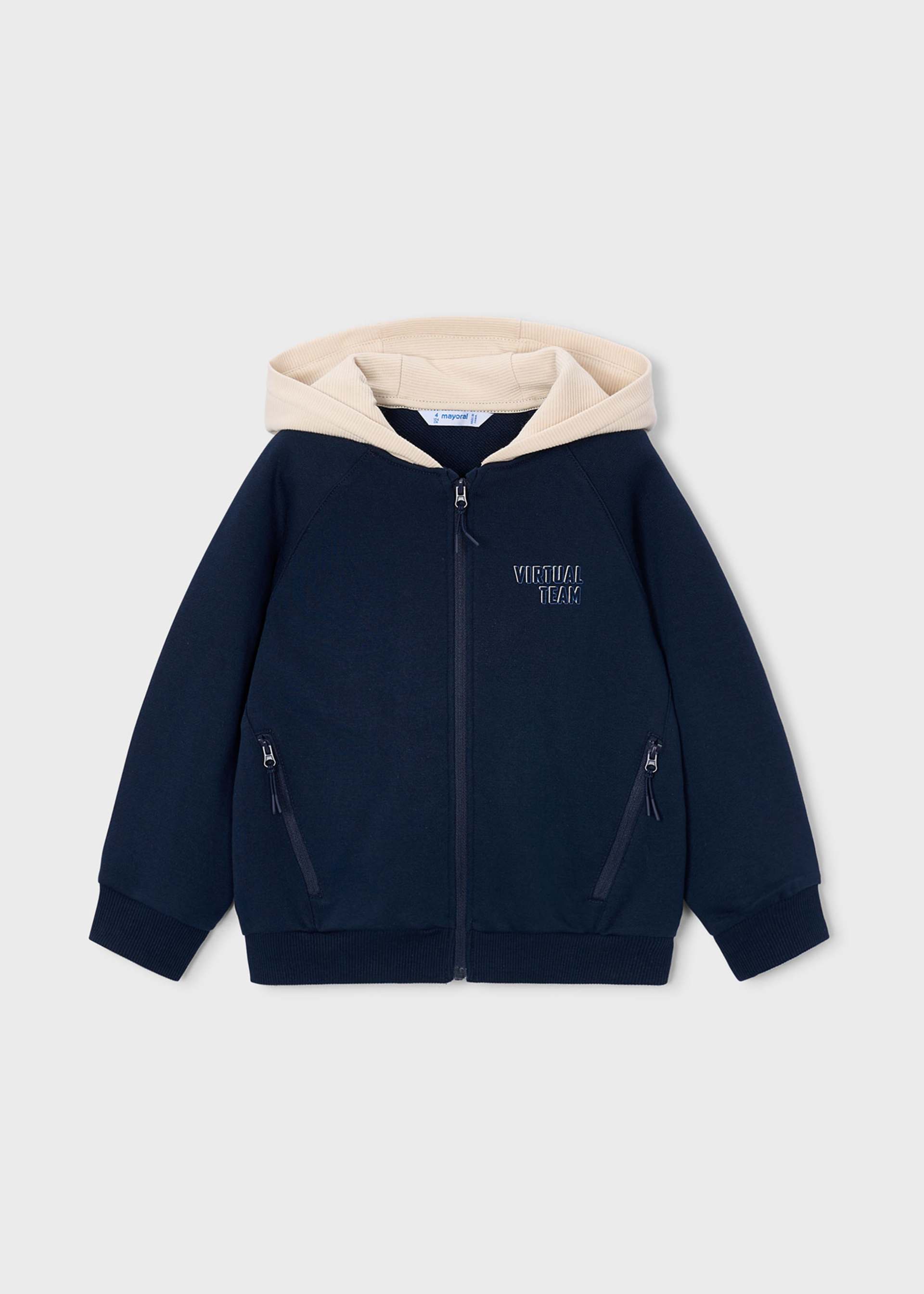 Sudadera cremallera capucha niño