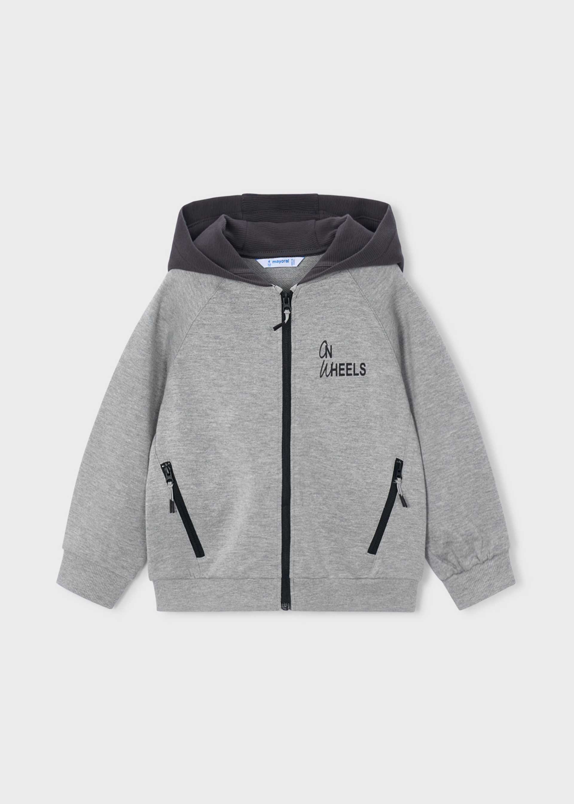 Sudadera cremallera capucha niño