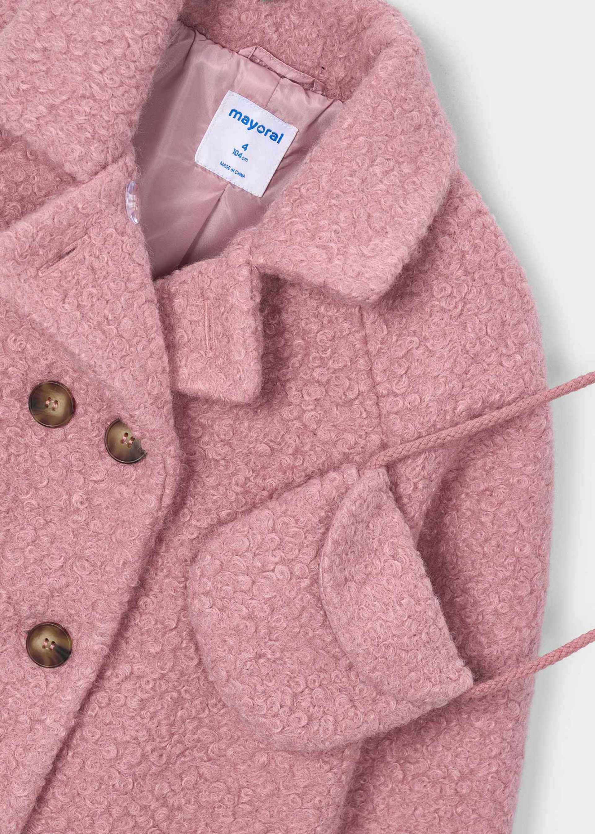 Girl Terry Coat With Bag