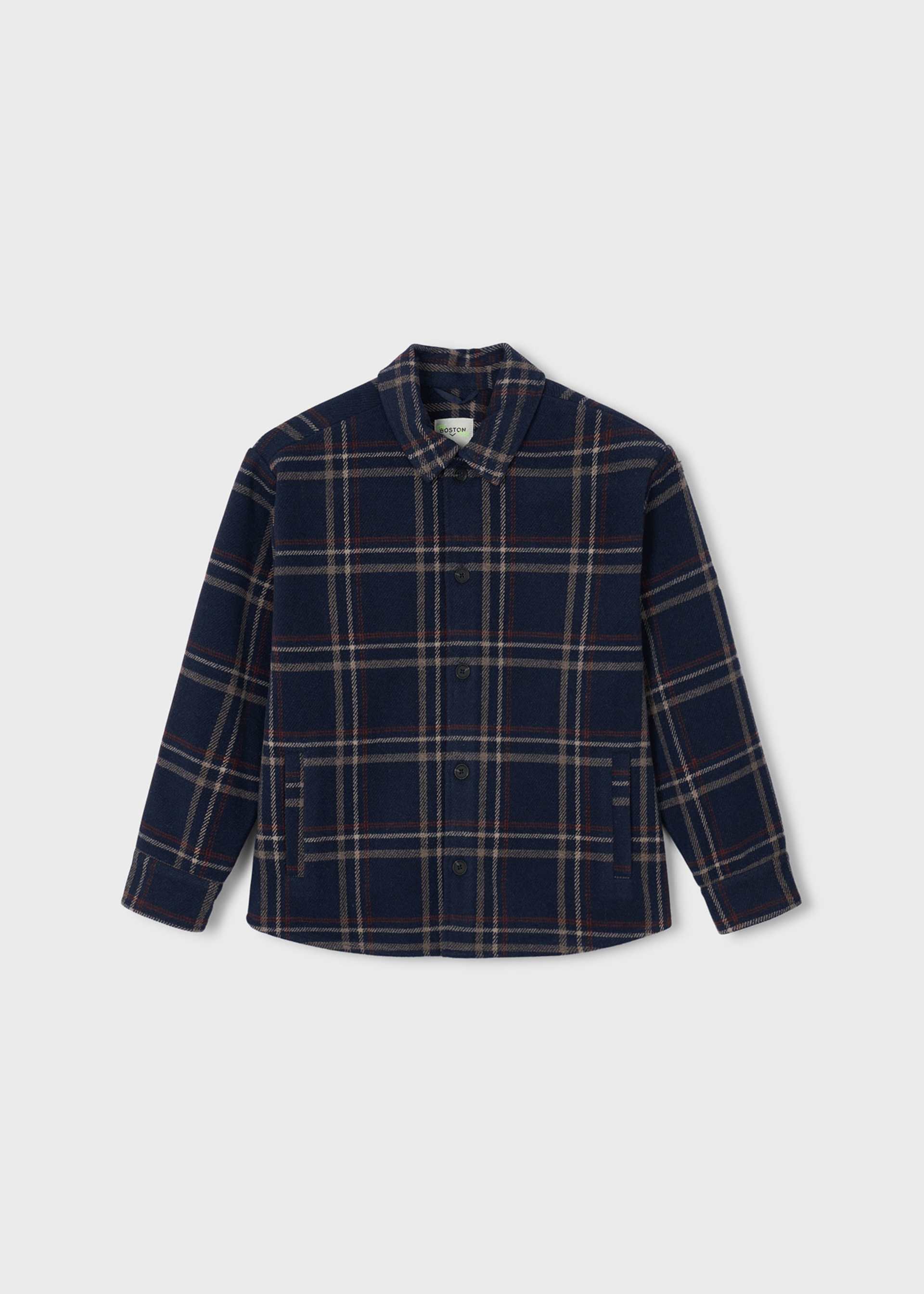 Boston Kids checked flannel overshirt