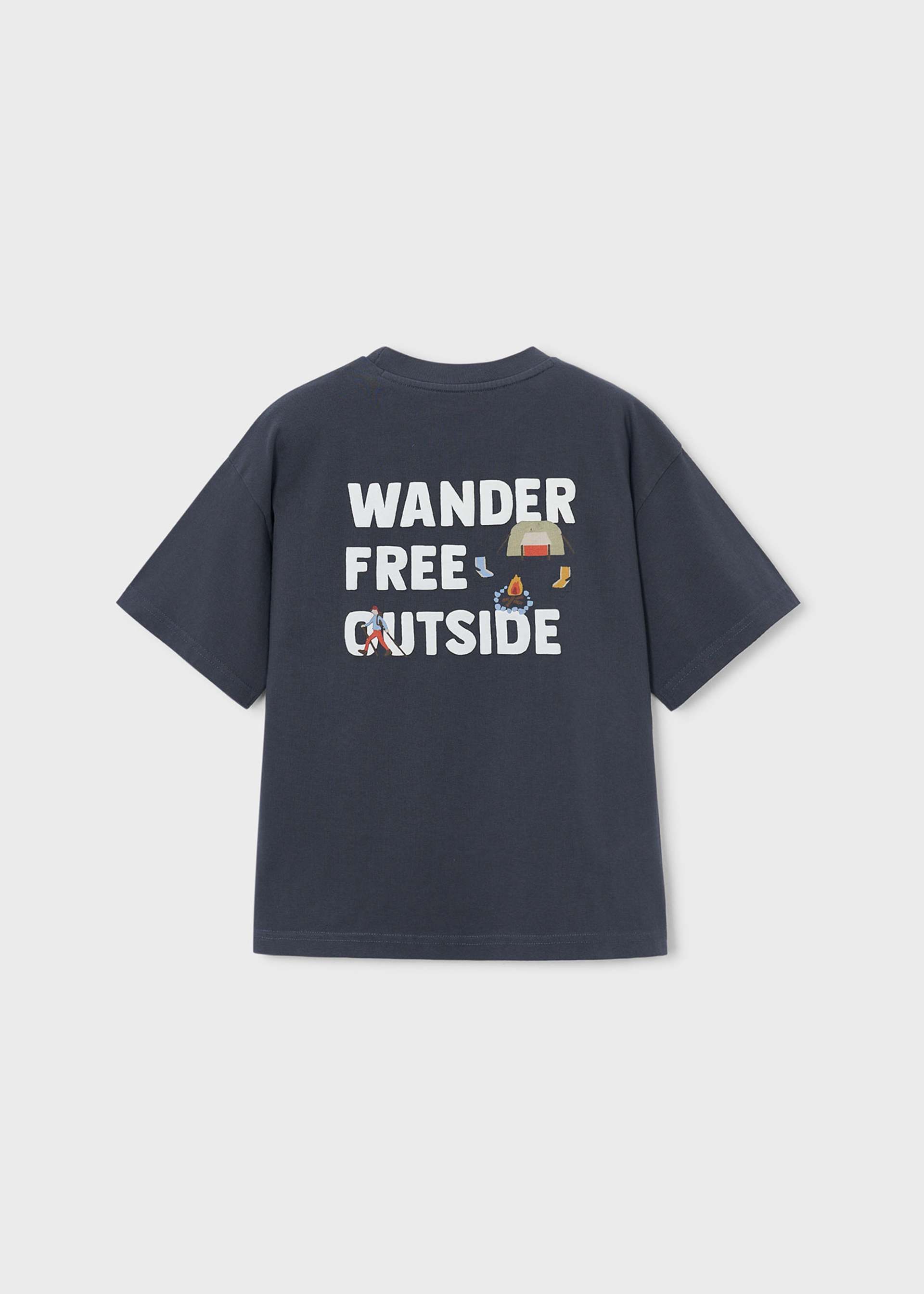 Boston Kids short-sleeved screen-printed T-shirt