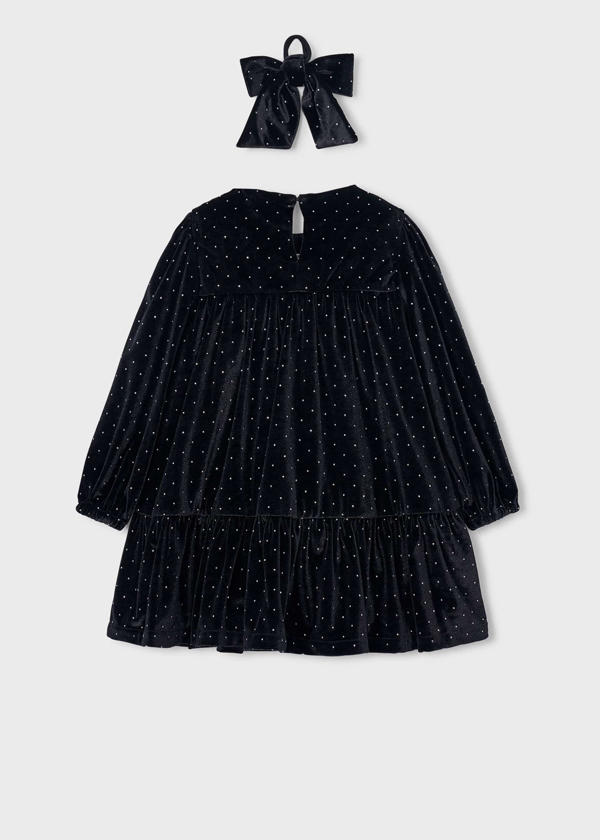 Samtkleid mit Haargummi Mädchen