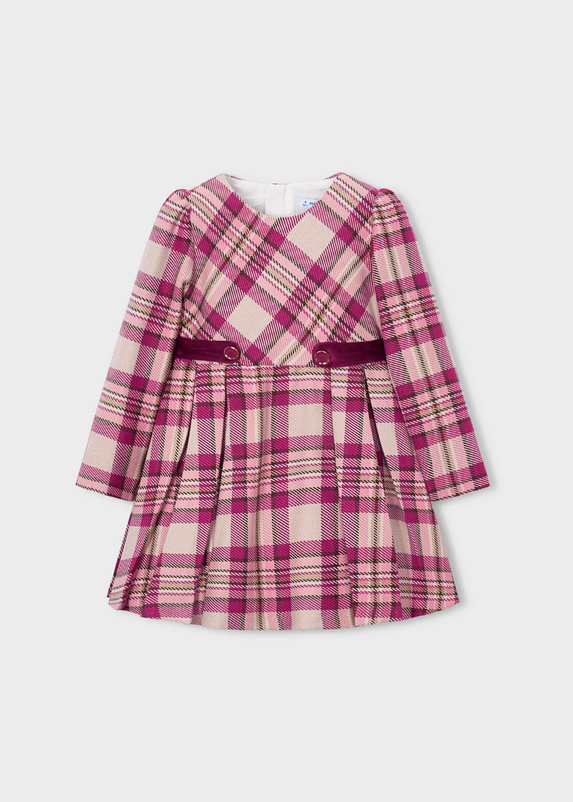 Vestido cuadros niña