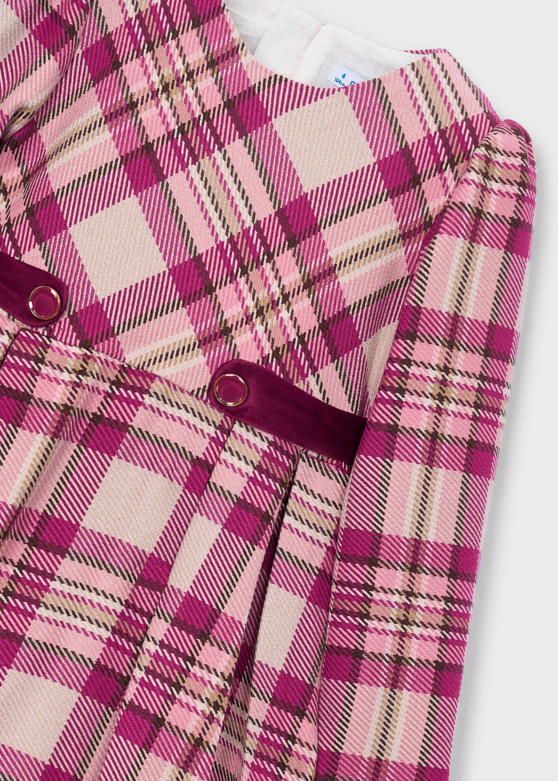 Girls' checked dress