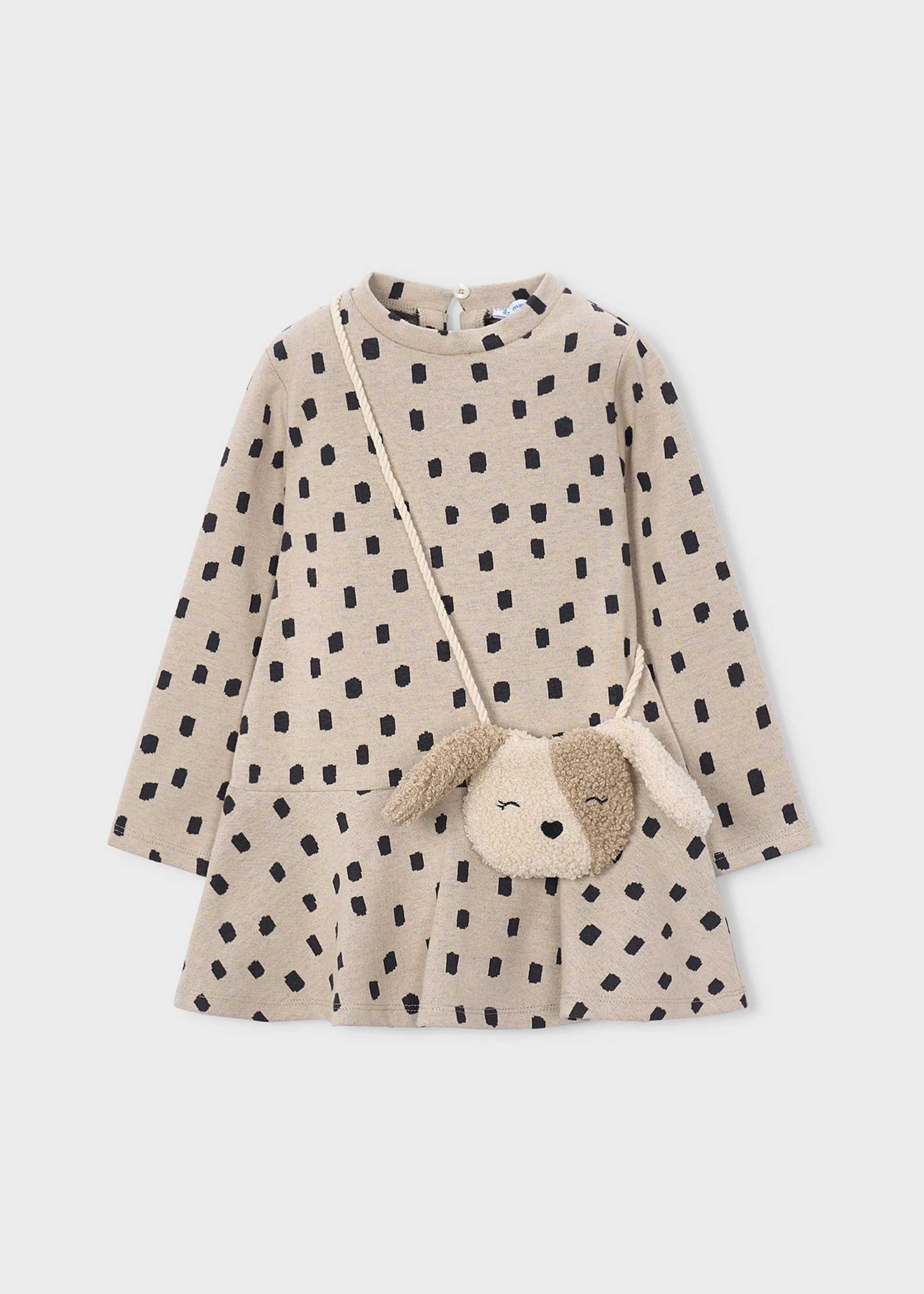 Kleid gemustert mit Tasche Mädchen