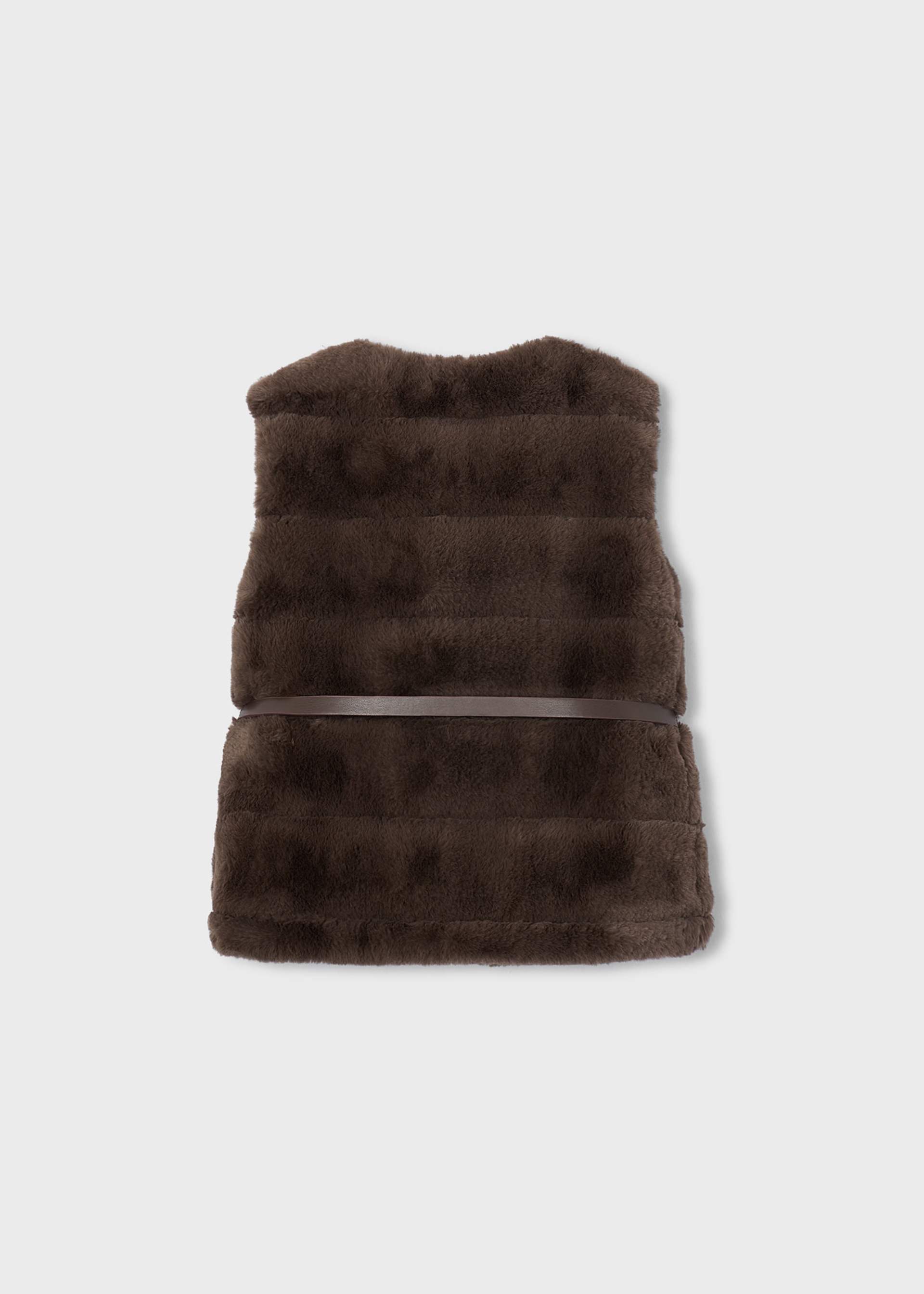 Girls' waistcoat with fur trim
