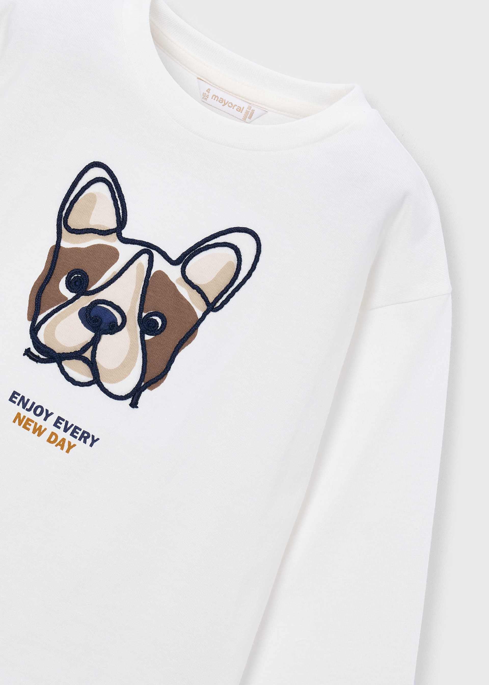 Koszulka z haftem Dog dla chłopca