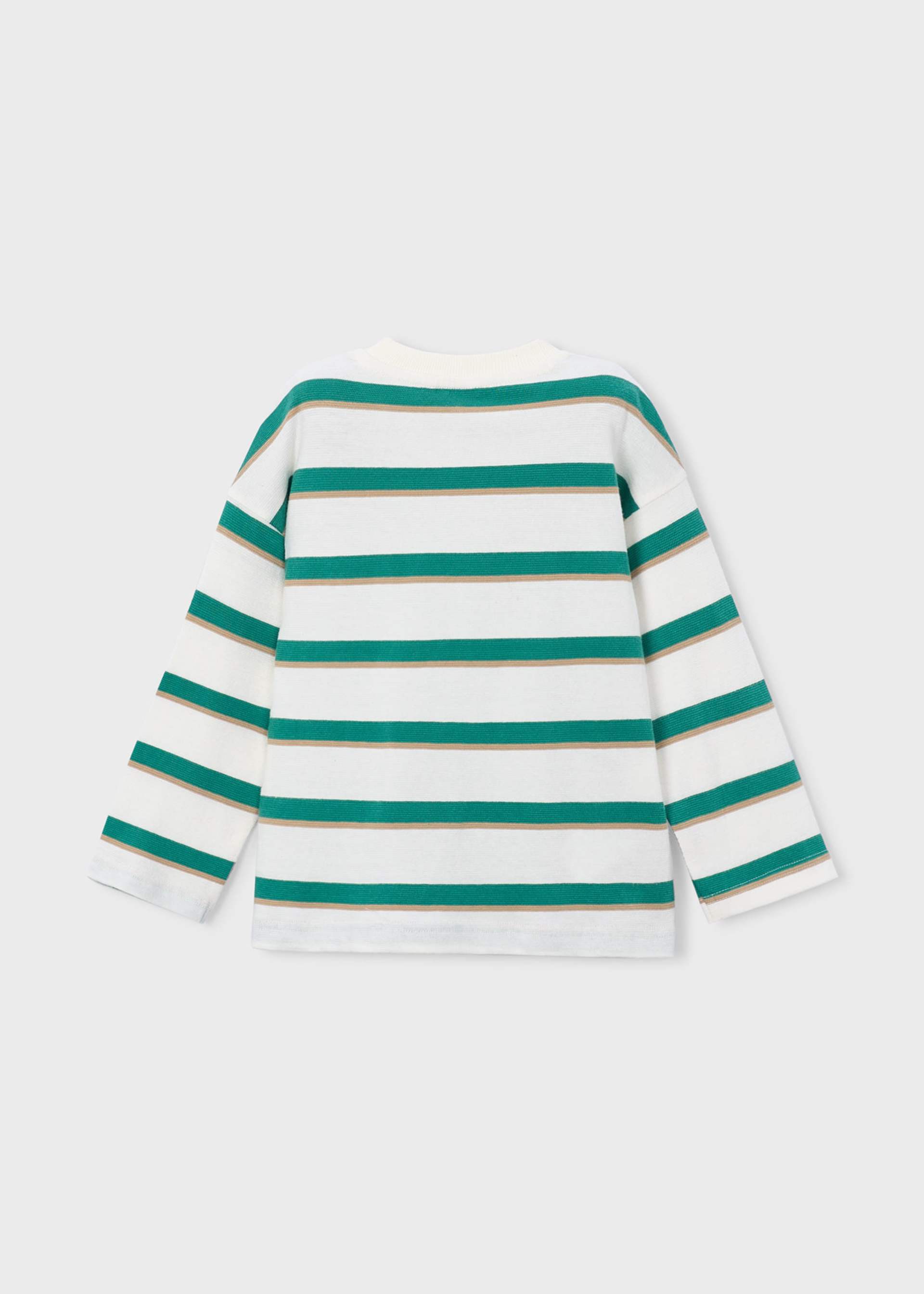 Boys' striped T-shirt with pocket