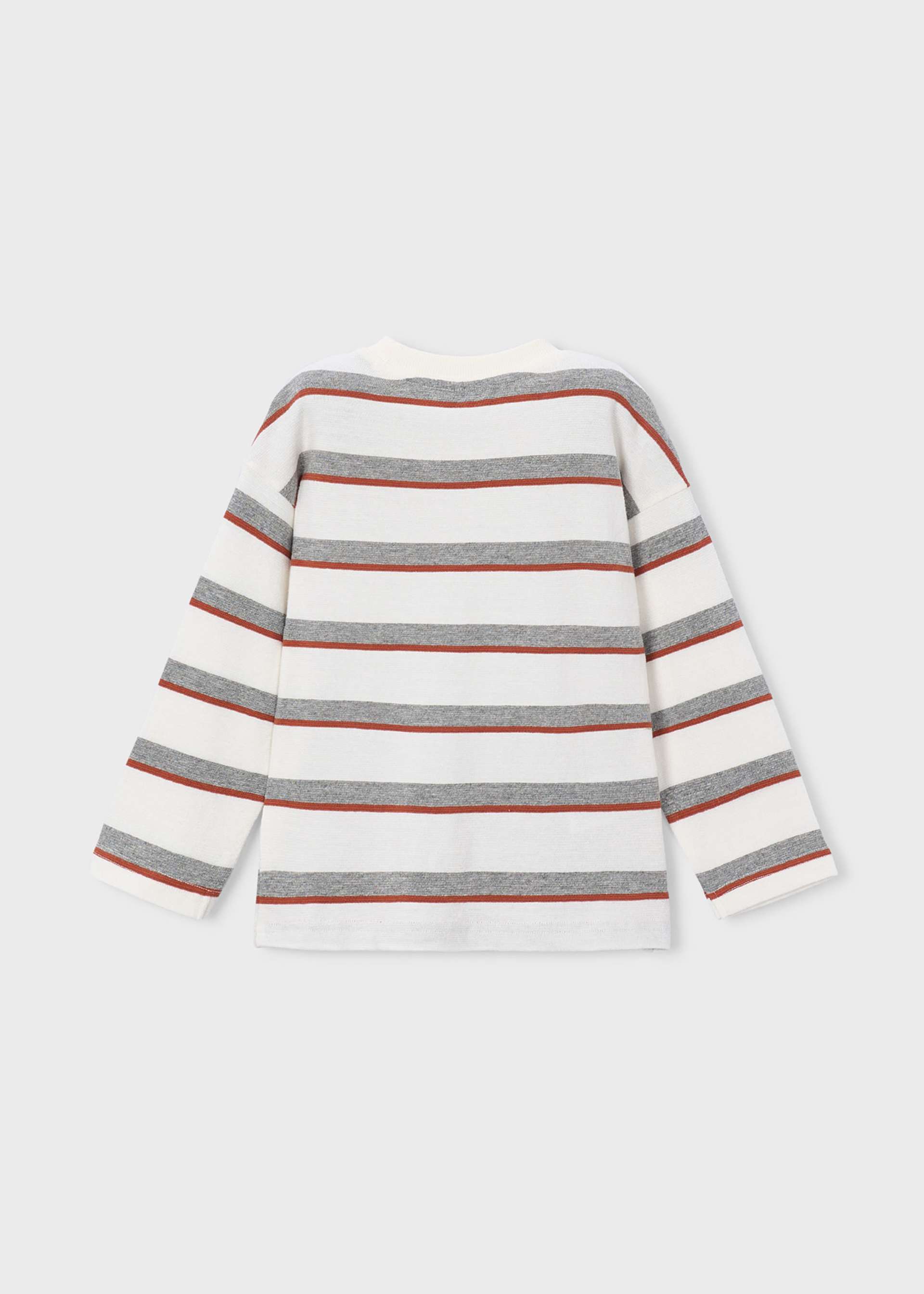 Boys' striped T-shirt with pocket
