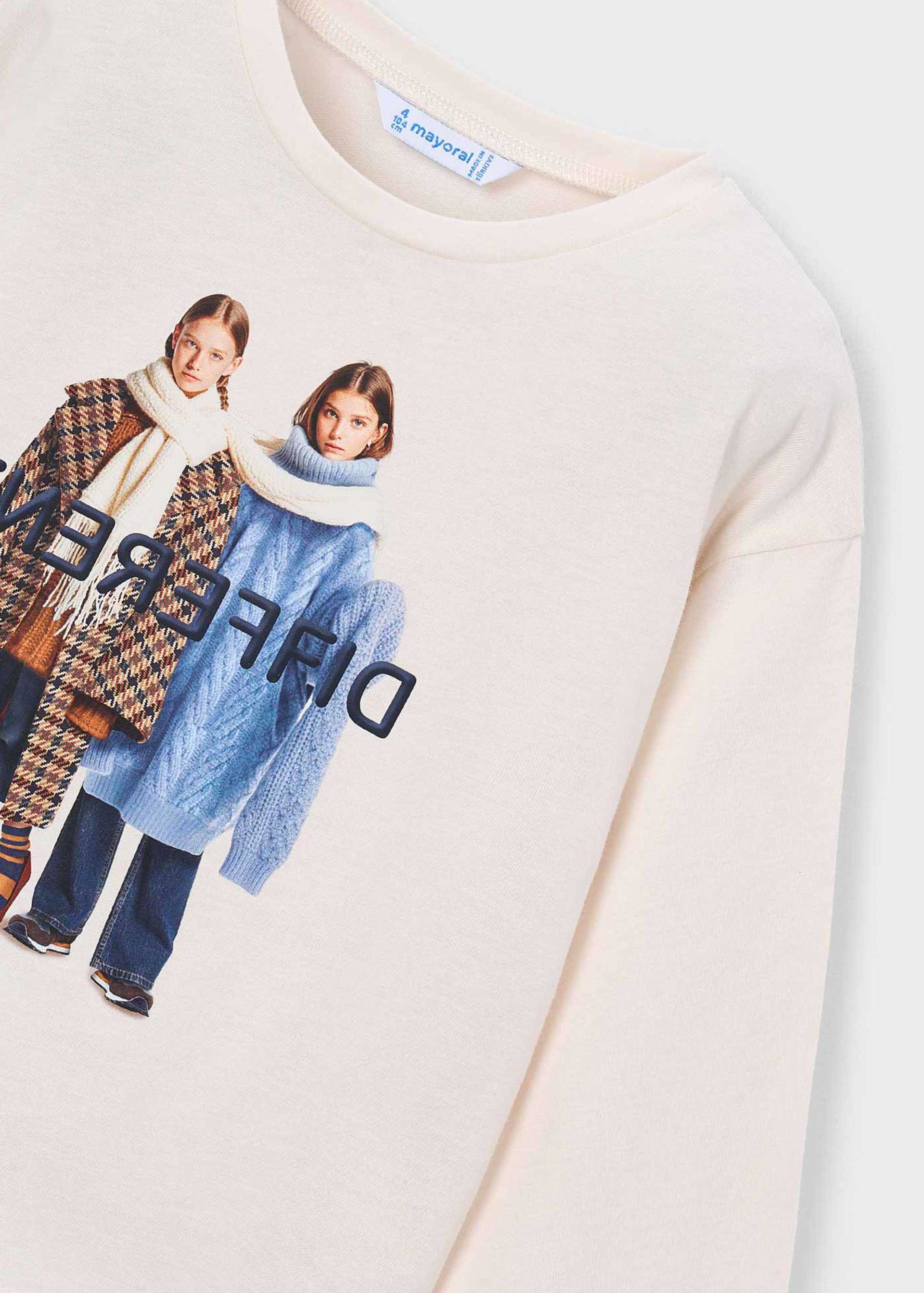Playera manga larga niña