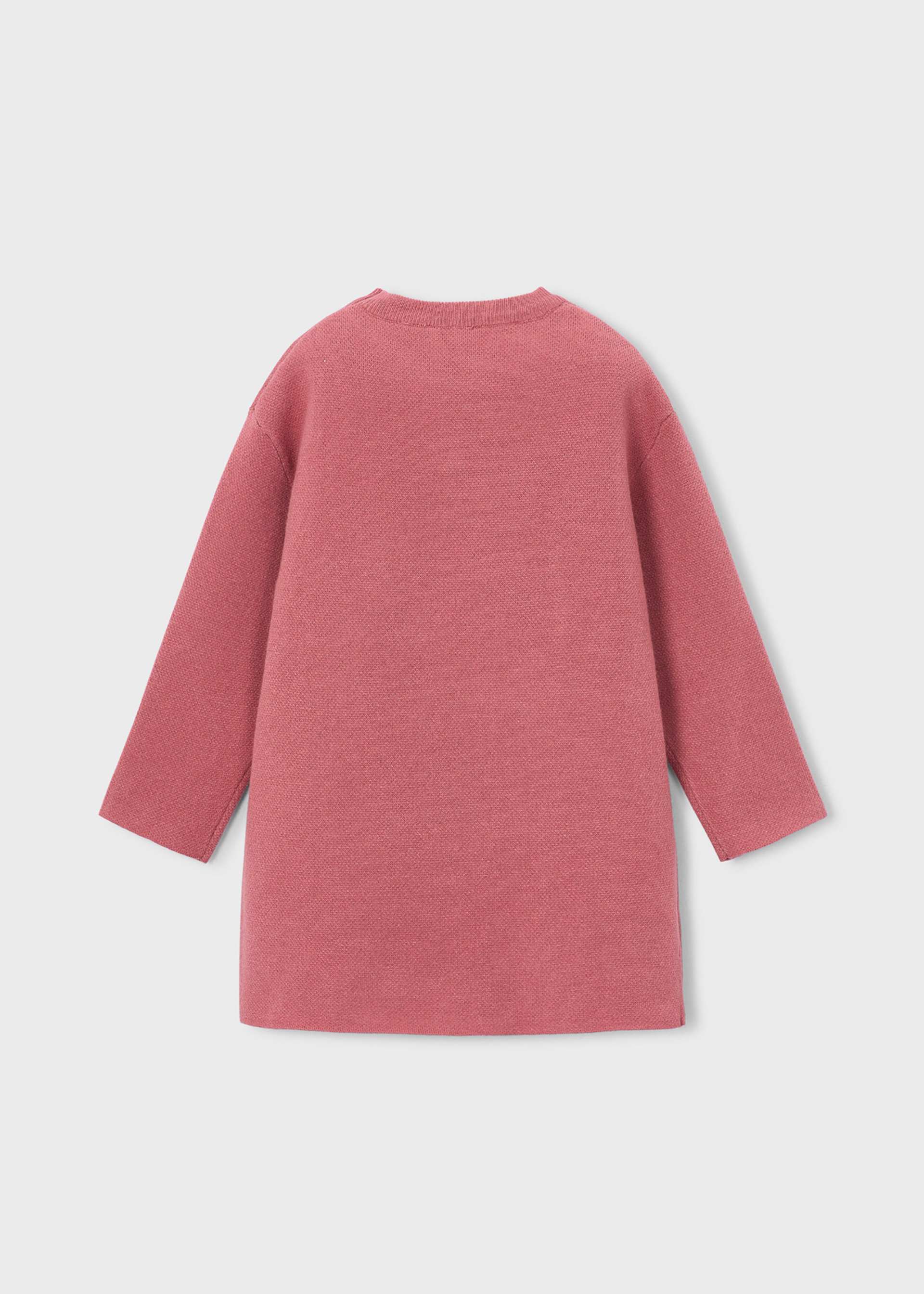 Girls' knitted dress with scarf