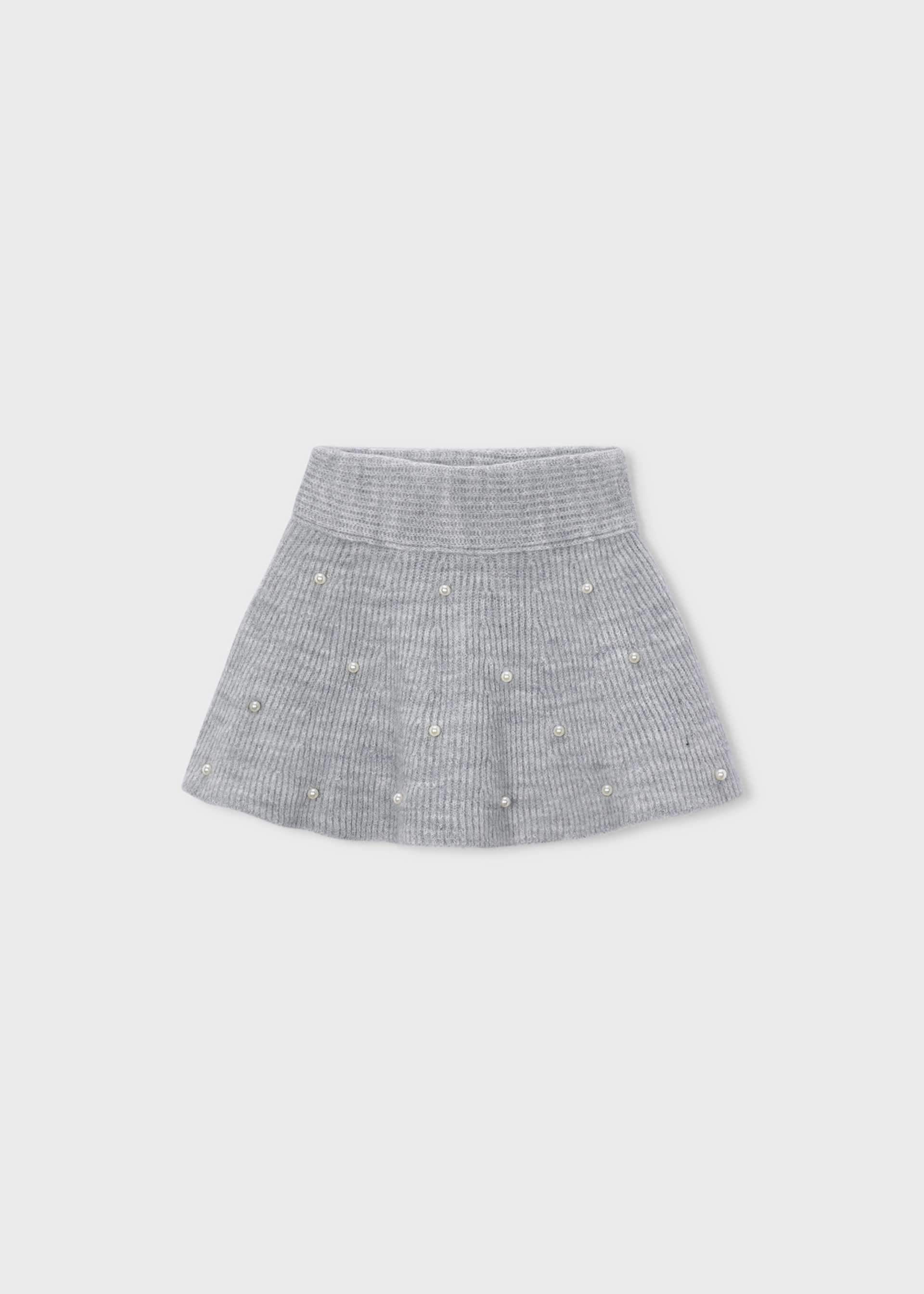 Girl Knit Skirt With Pearls