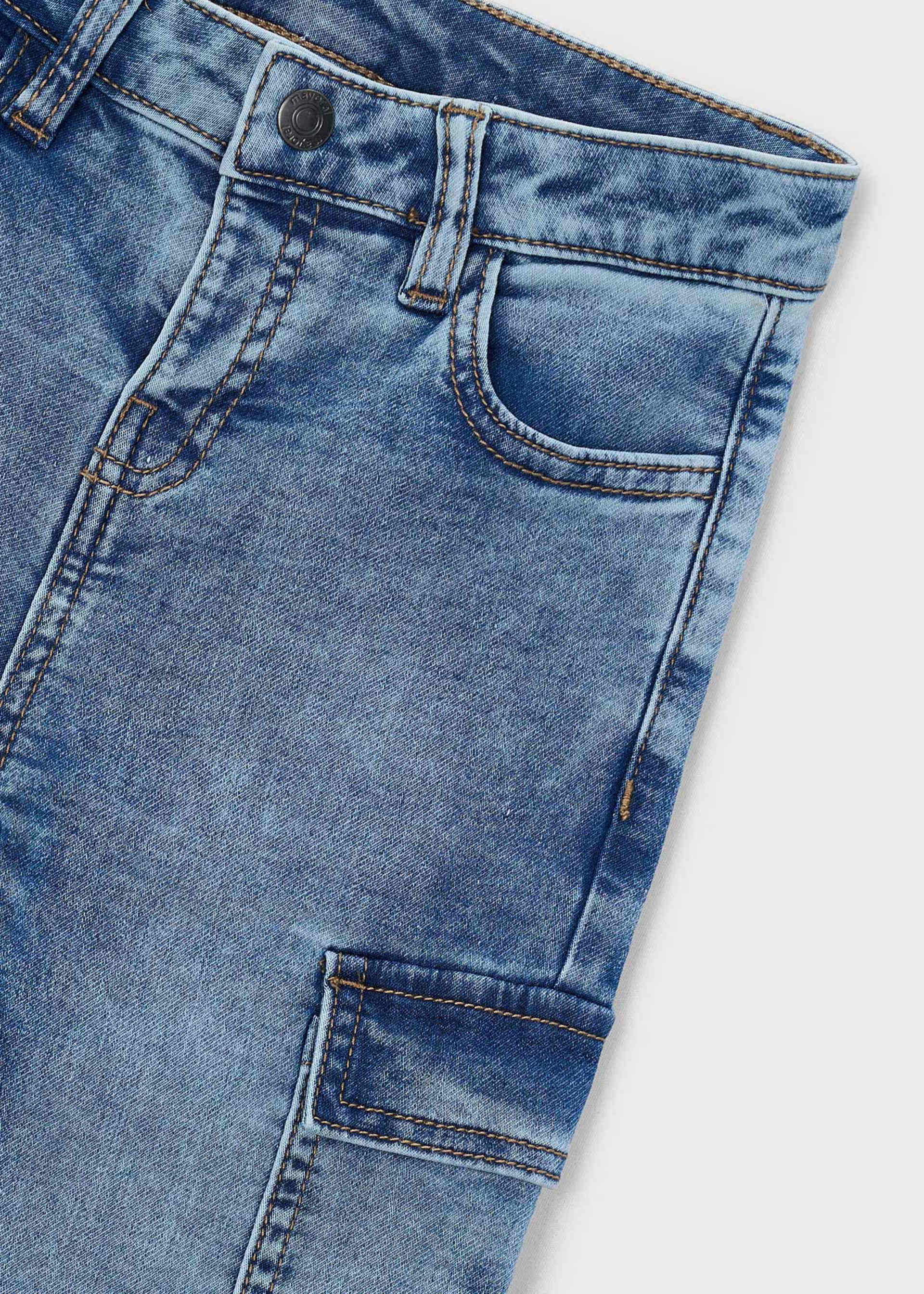 Pantalone jeans cargo bambino