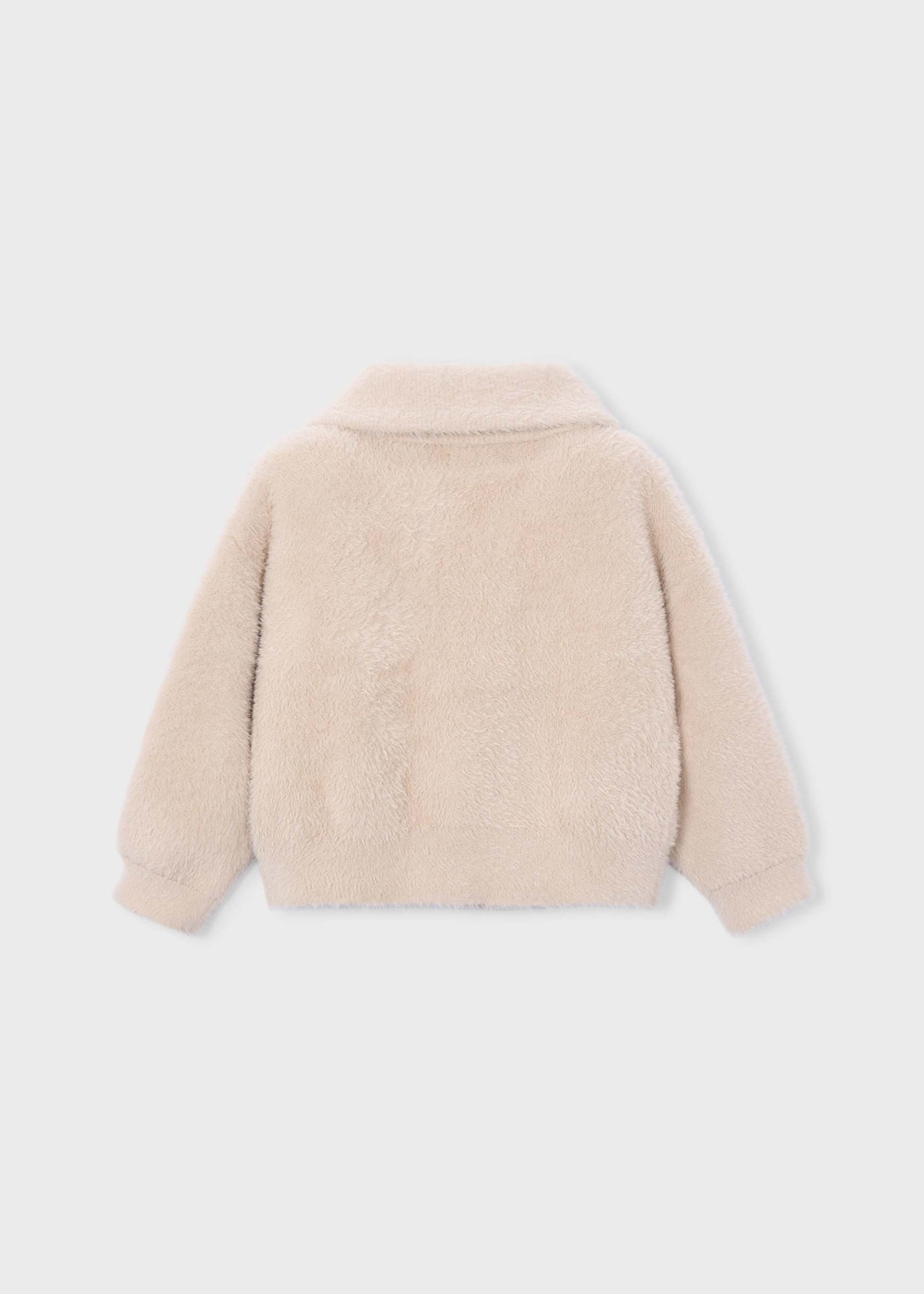 Girl zip-up knit jacket