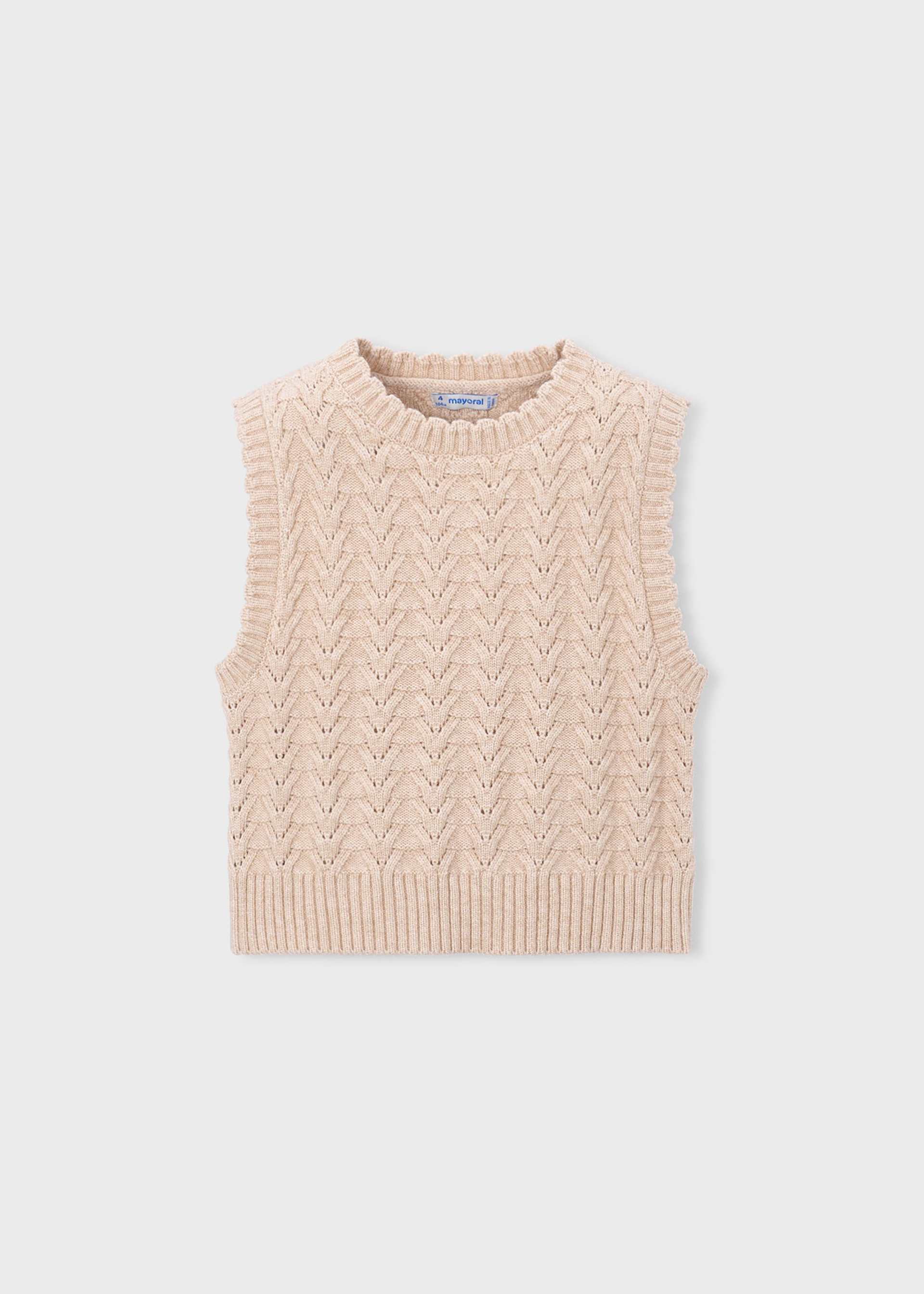 Girls' knitted waistcoat