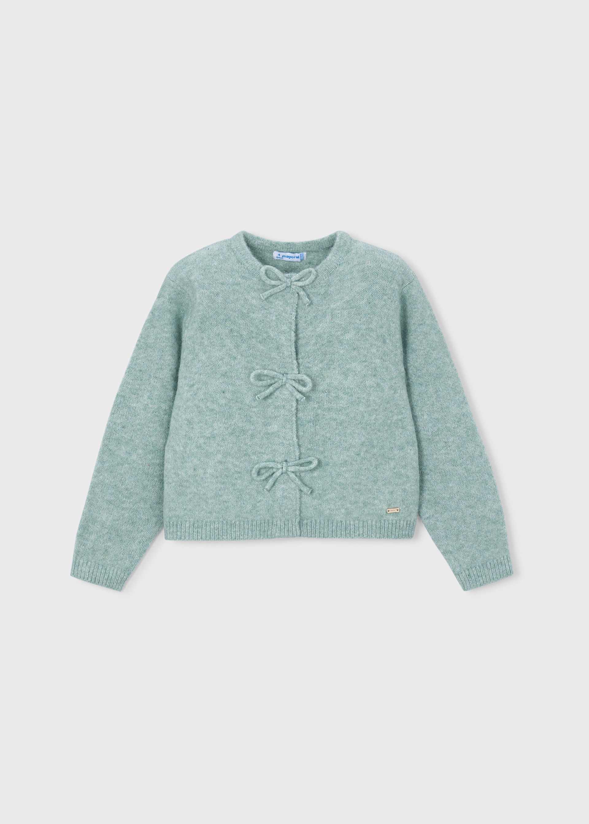 Suéter tricot moños niña