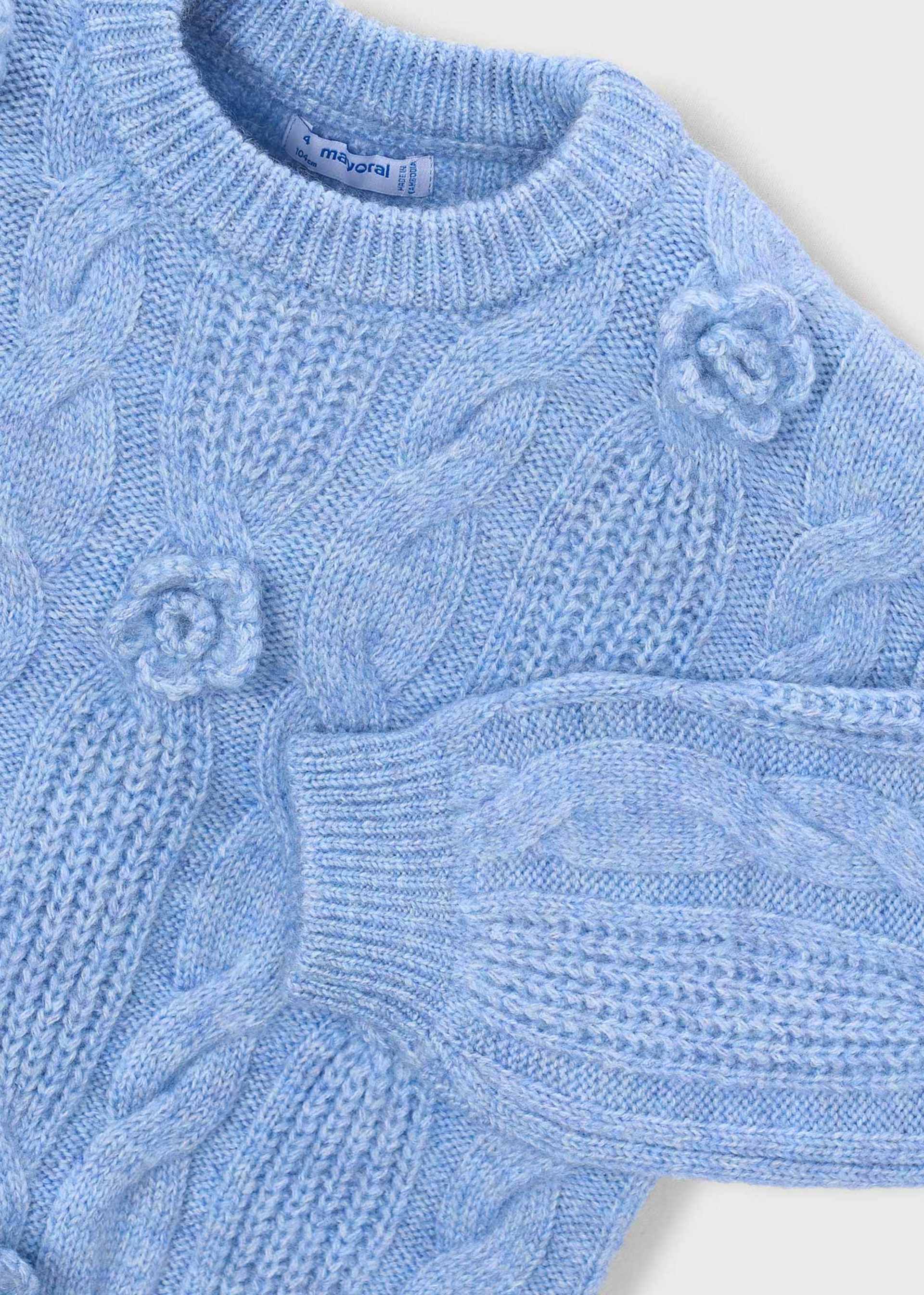 Jersey aplique flor niña