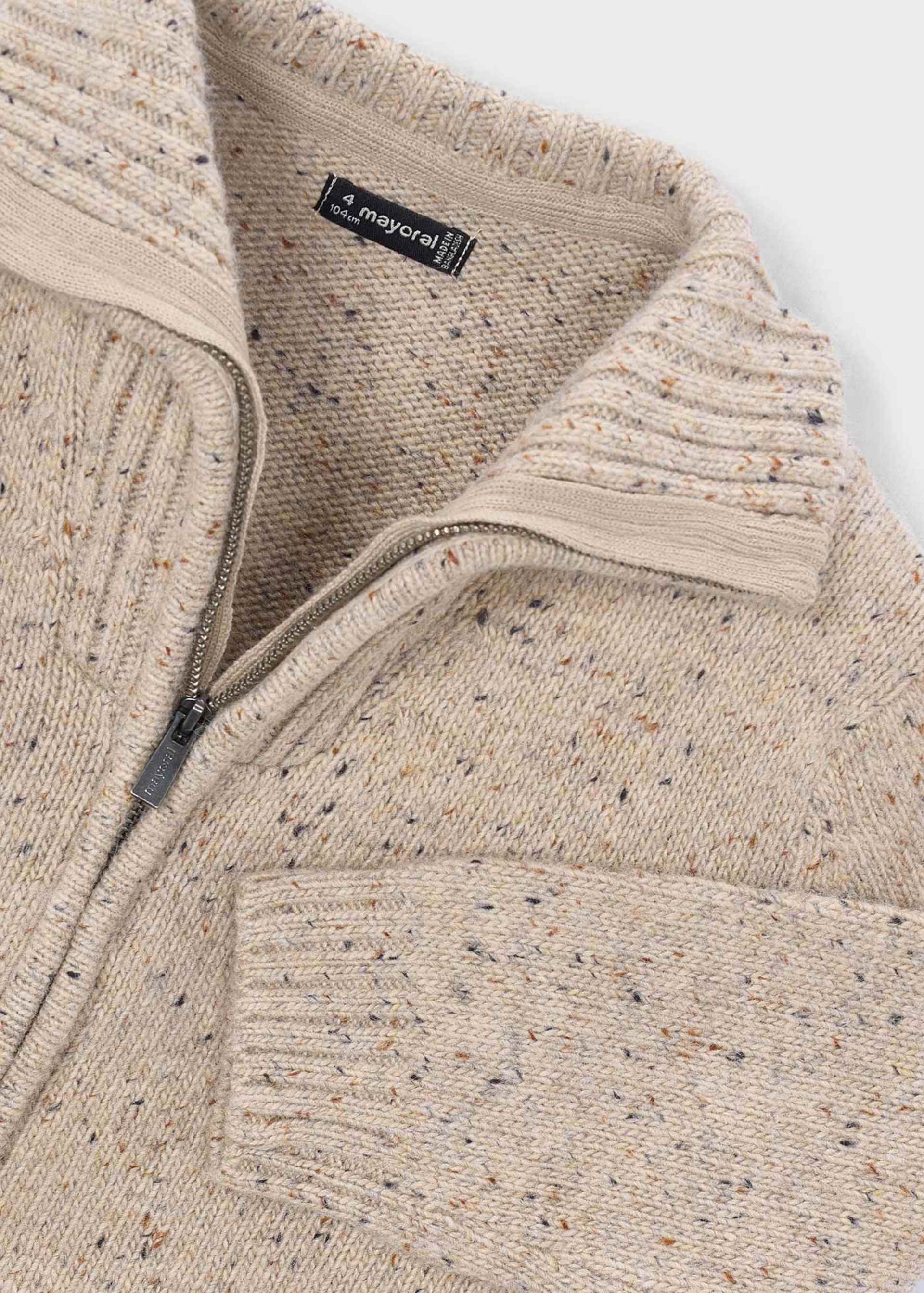 Boy Knit Zip-Up Sweatshirt