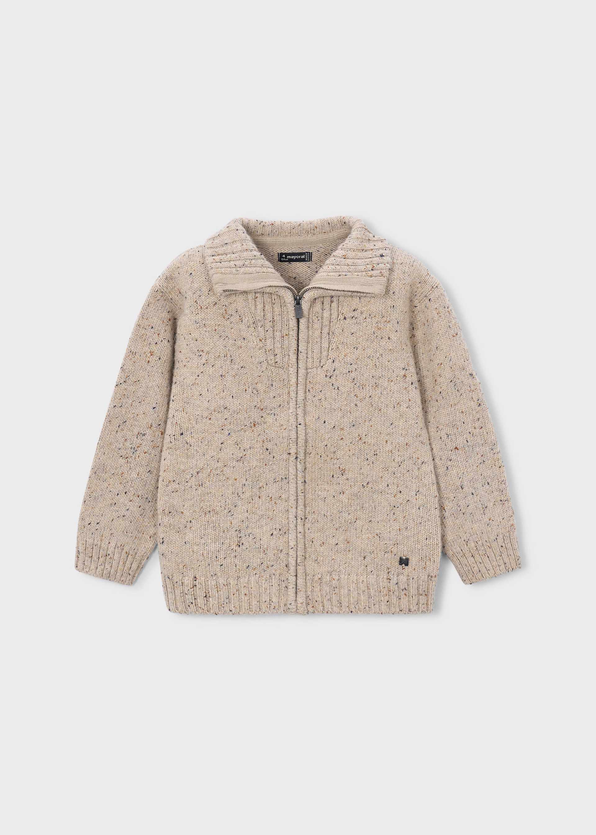 Boy Knit Zip-Up Sweatshirt