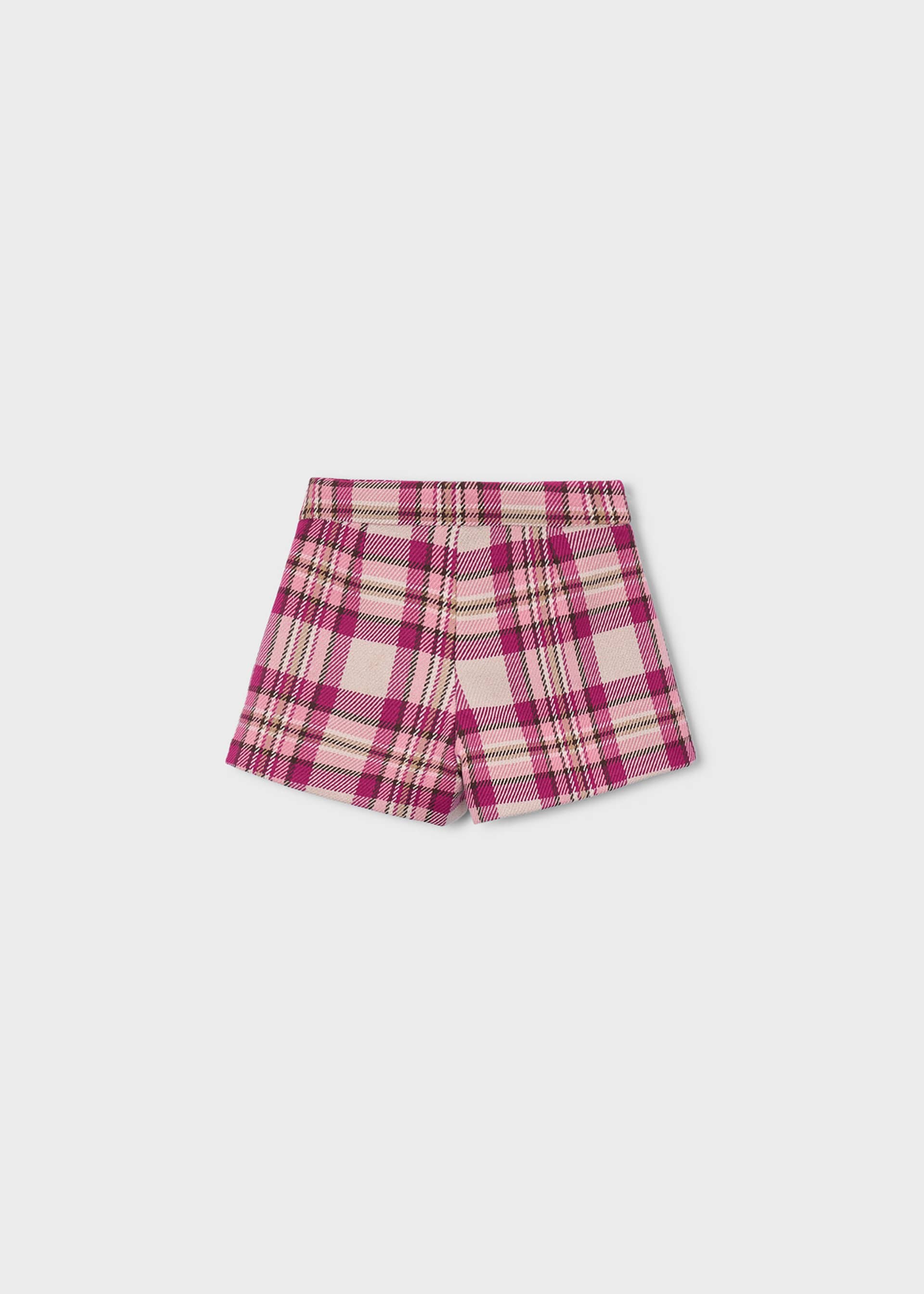 Girls' checked Bermuda shorts