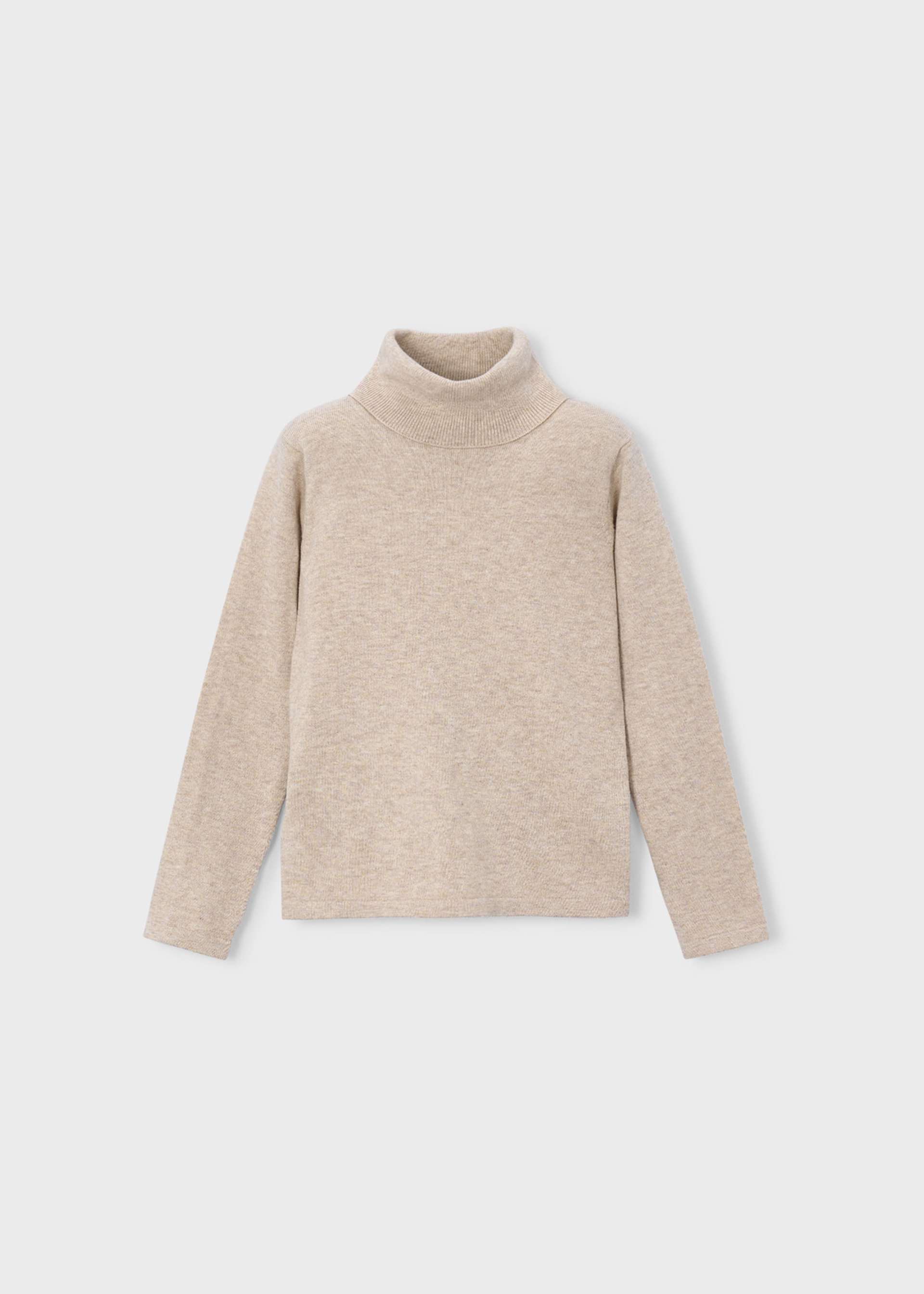 Suéter cuello alto básico niña