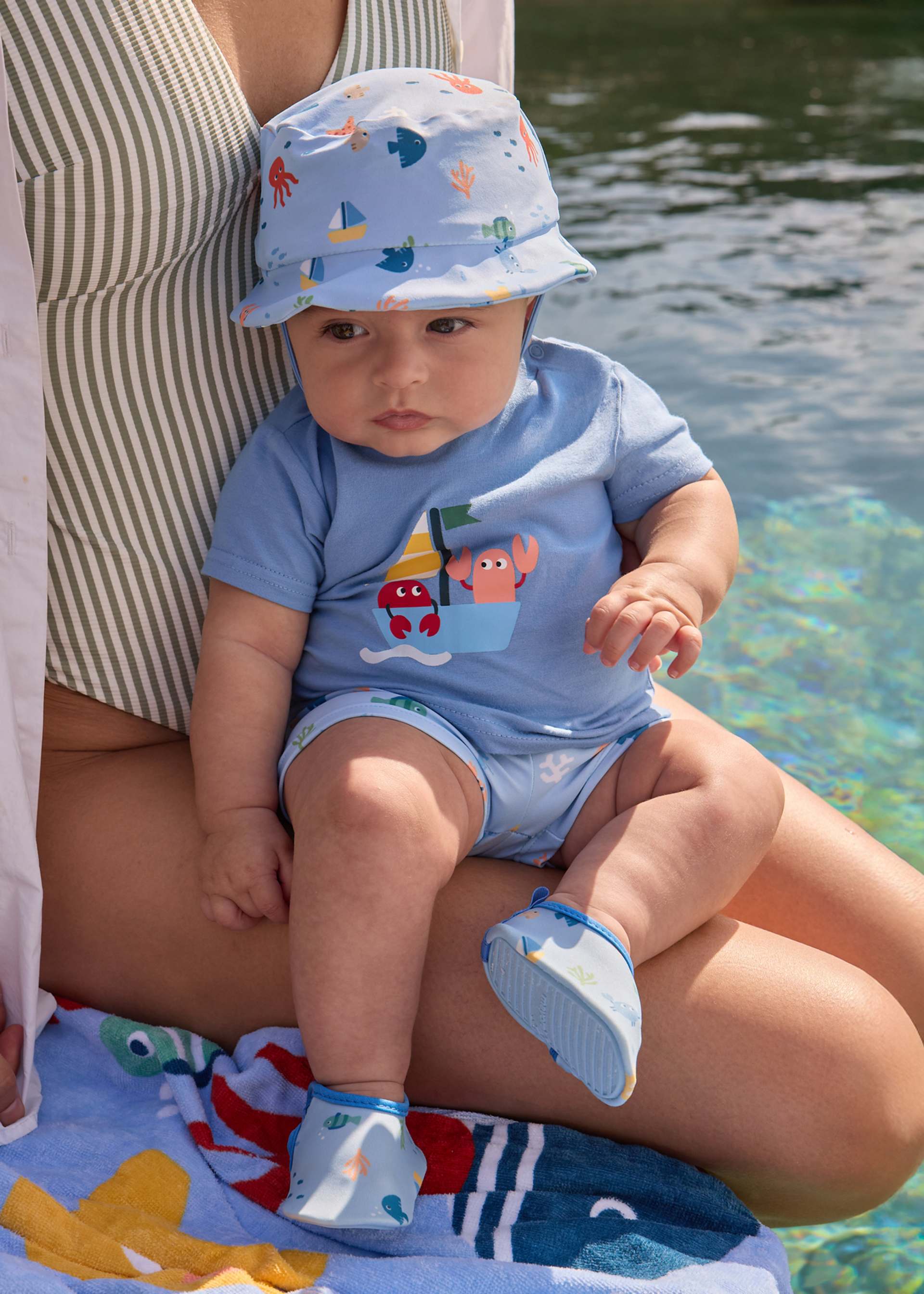 Set baie cu protectie UV nou-nascut