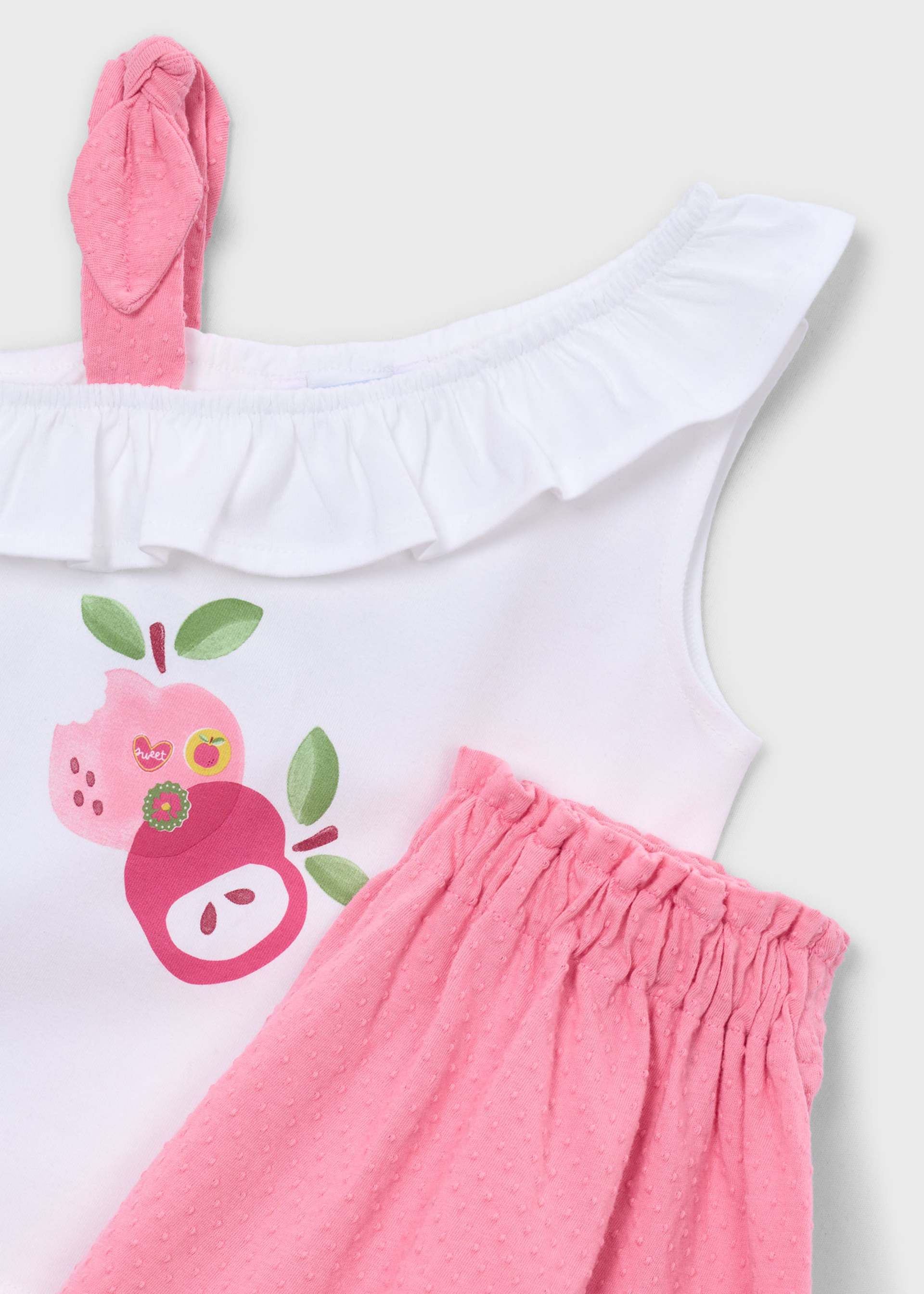 Completo gonna e maglietta frutta bambina