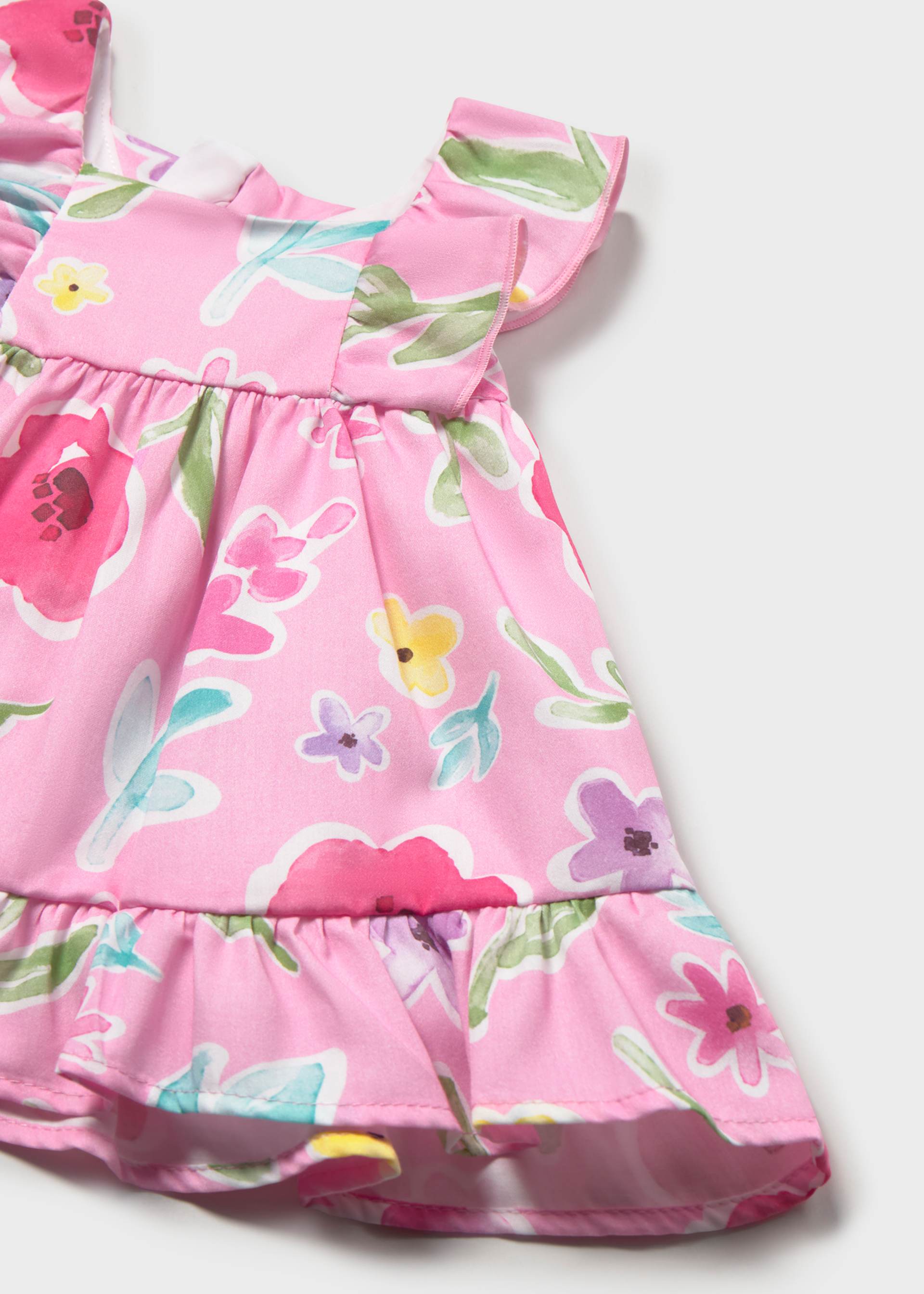 Vestido con cubrepañal estampado recién nacida