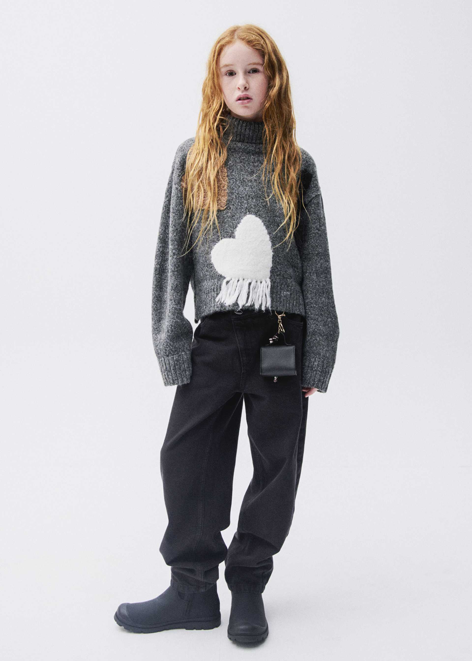 Pantalon en sergé barrel fit fille