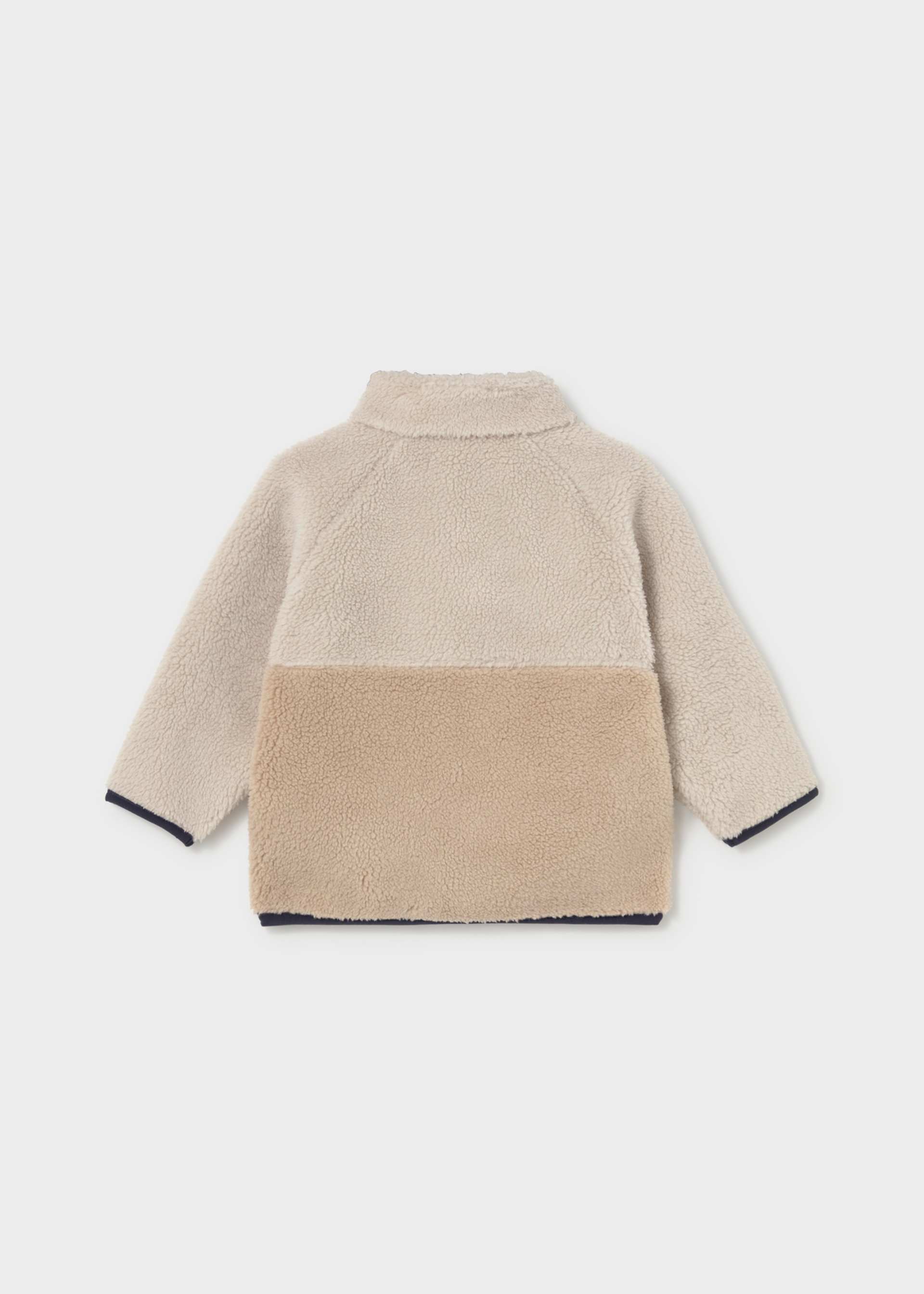 Sudadera cremallera borrego bebé
