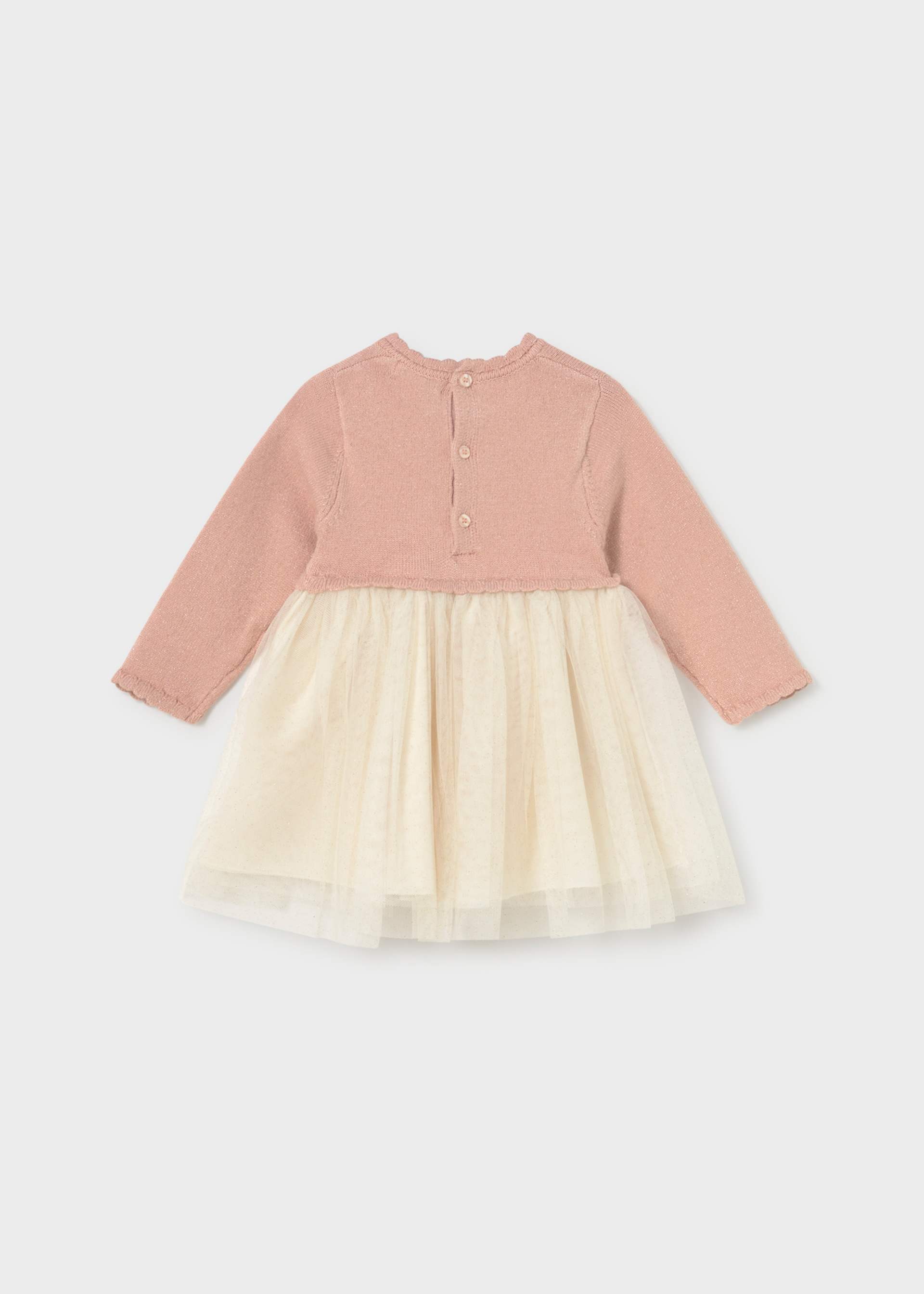 Baby Mixed Fabric Tulle Dress