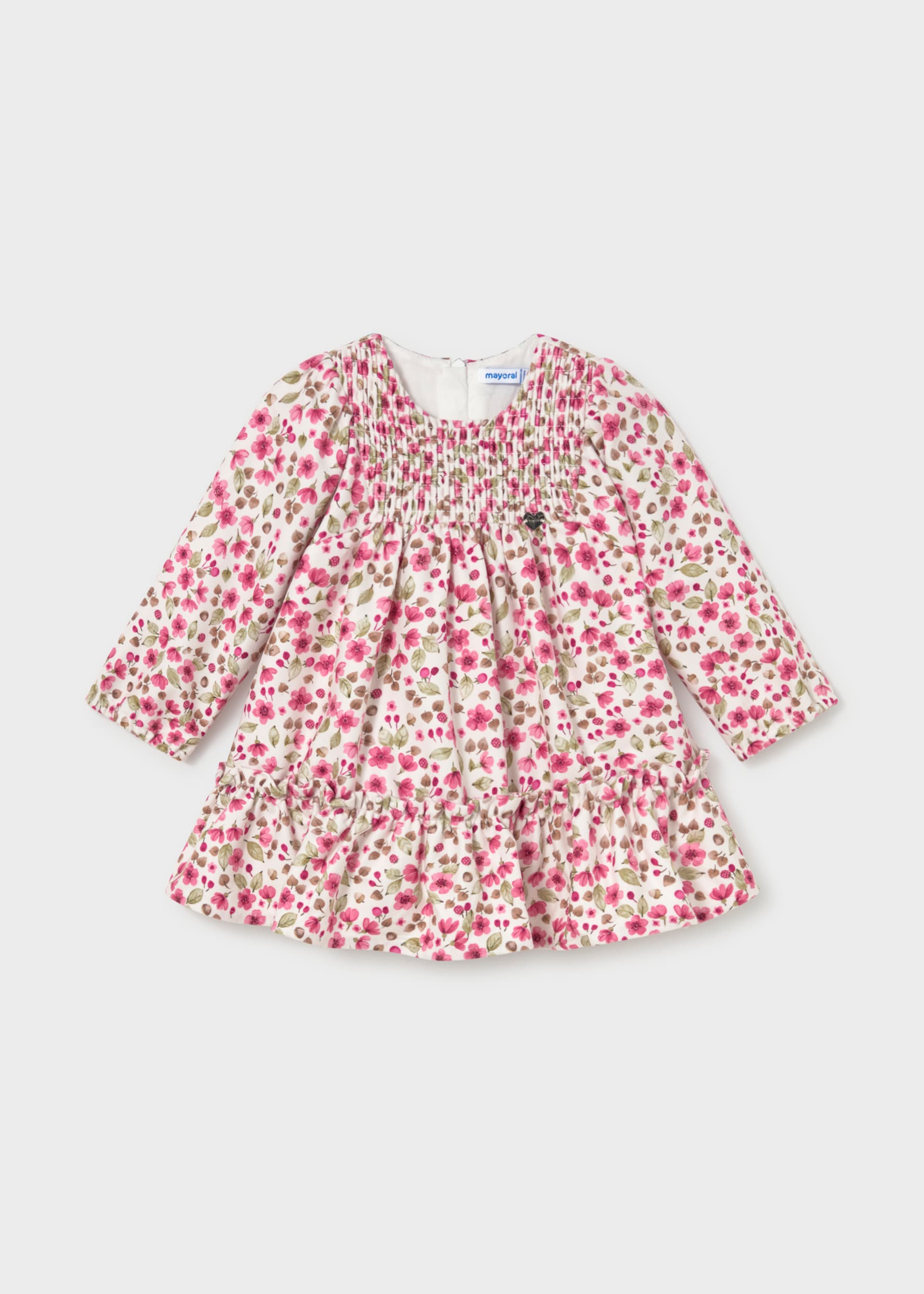 Rochie din catifea cu imprimeu bebe